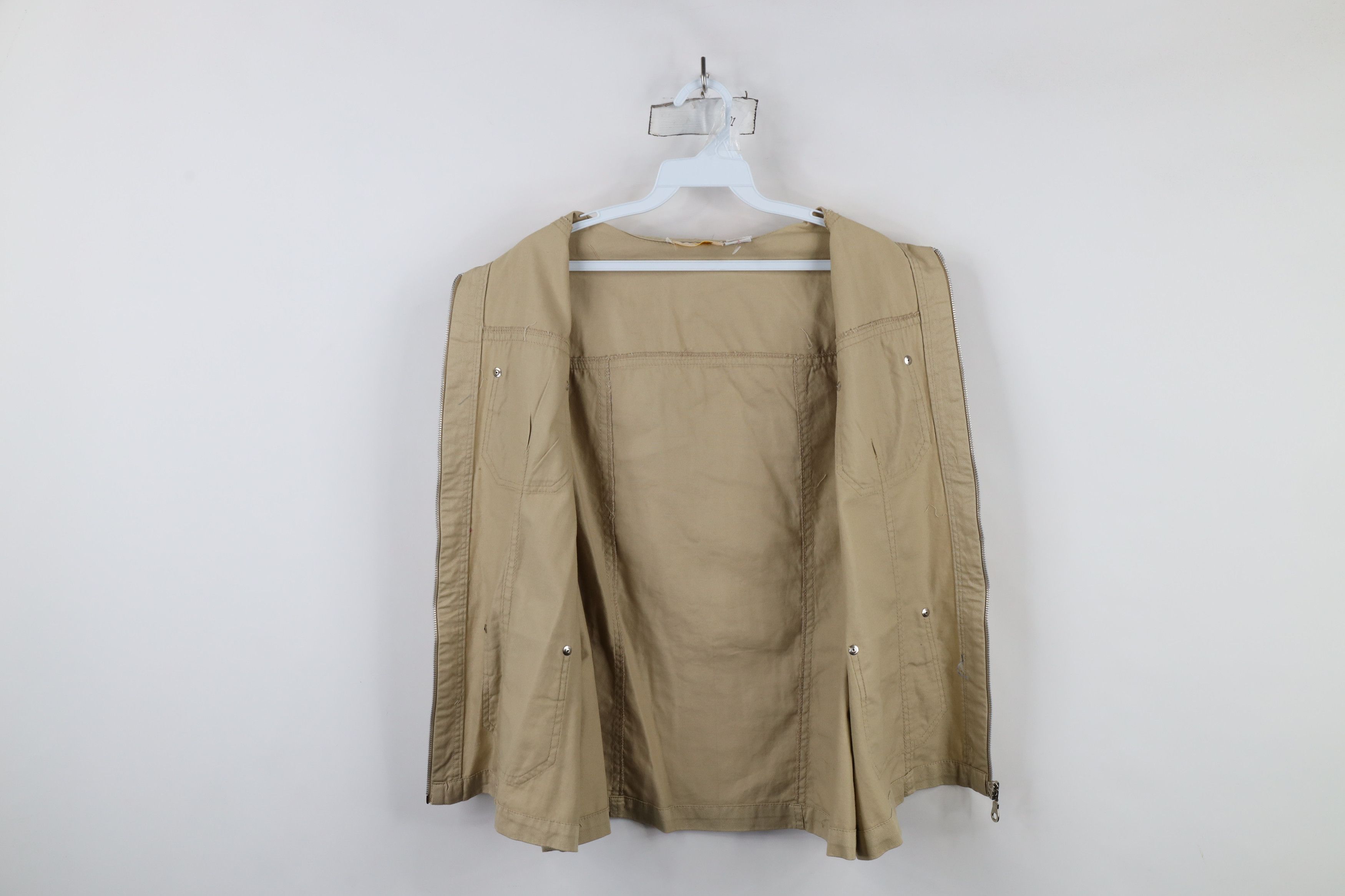 Vintage Vintage 90s Streetwear Full Zip Sleeveless Vest Jacket Beige Size M / US 6-8 / IT 42-44 - 9 Thumbnail