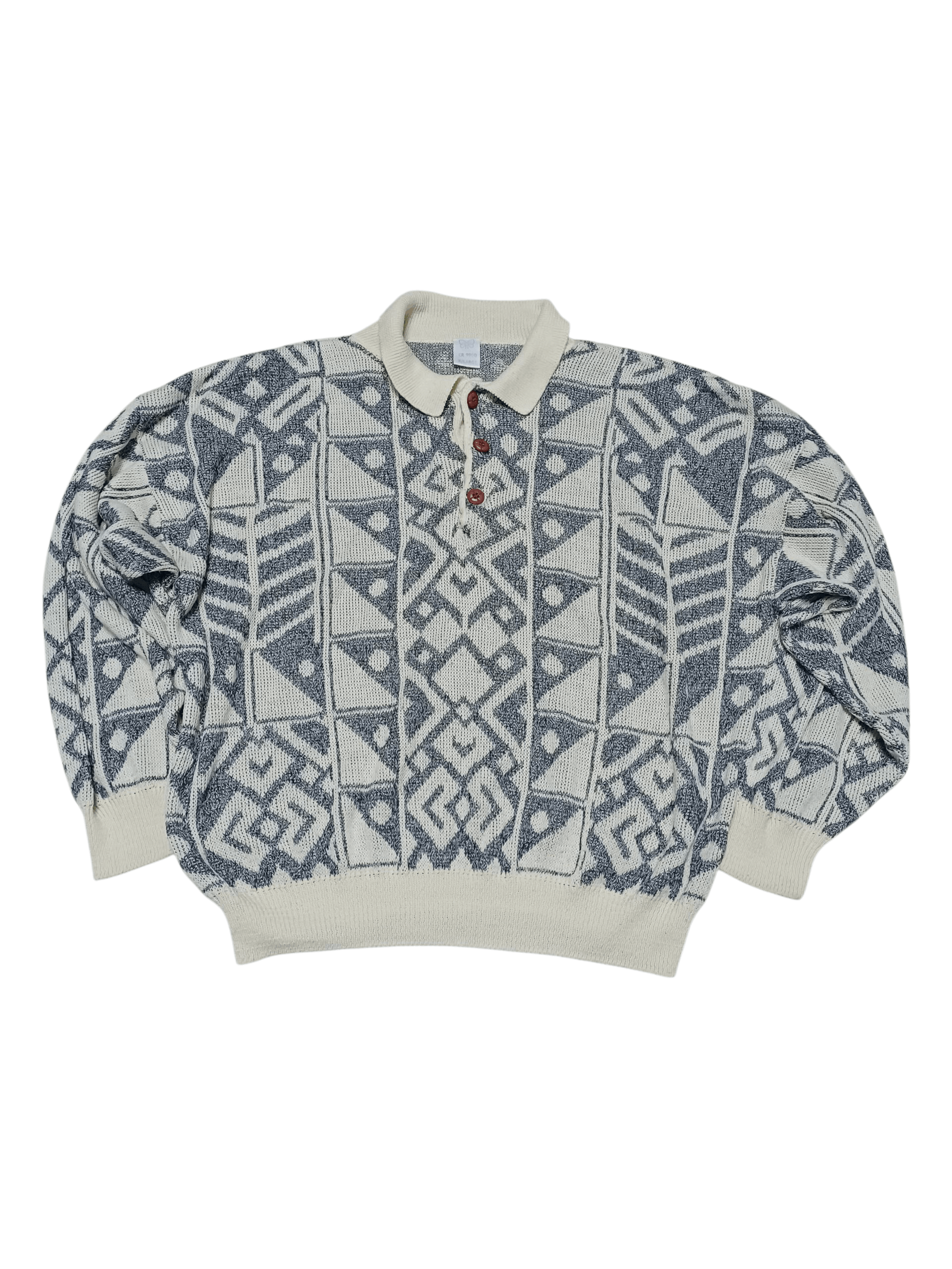 Other VINTAGE 90S MADE IN UK AVANT GARDE 1/3 SWEATER Size US XL / EU 56 / 4 - 1 Thumbnail