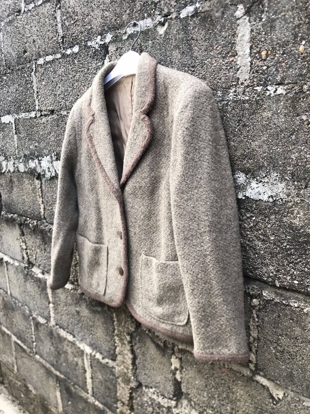 Japanese Brand × Vintage ⚡️Andre Bercher Wool Cropped Coat Size S / US 4 / IT 40 - 3 Thumbnail