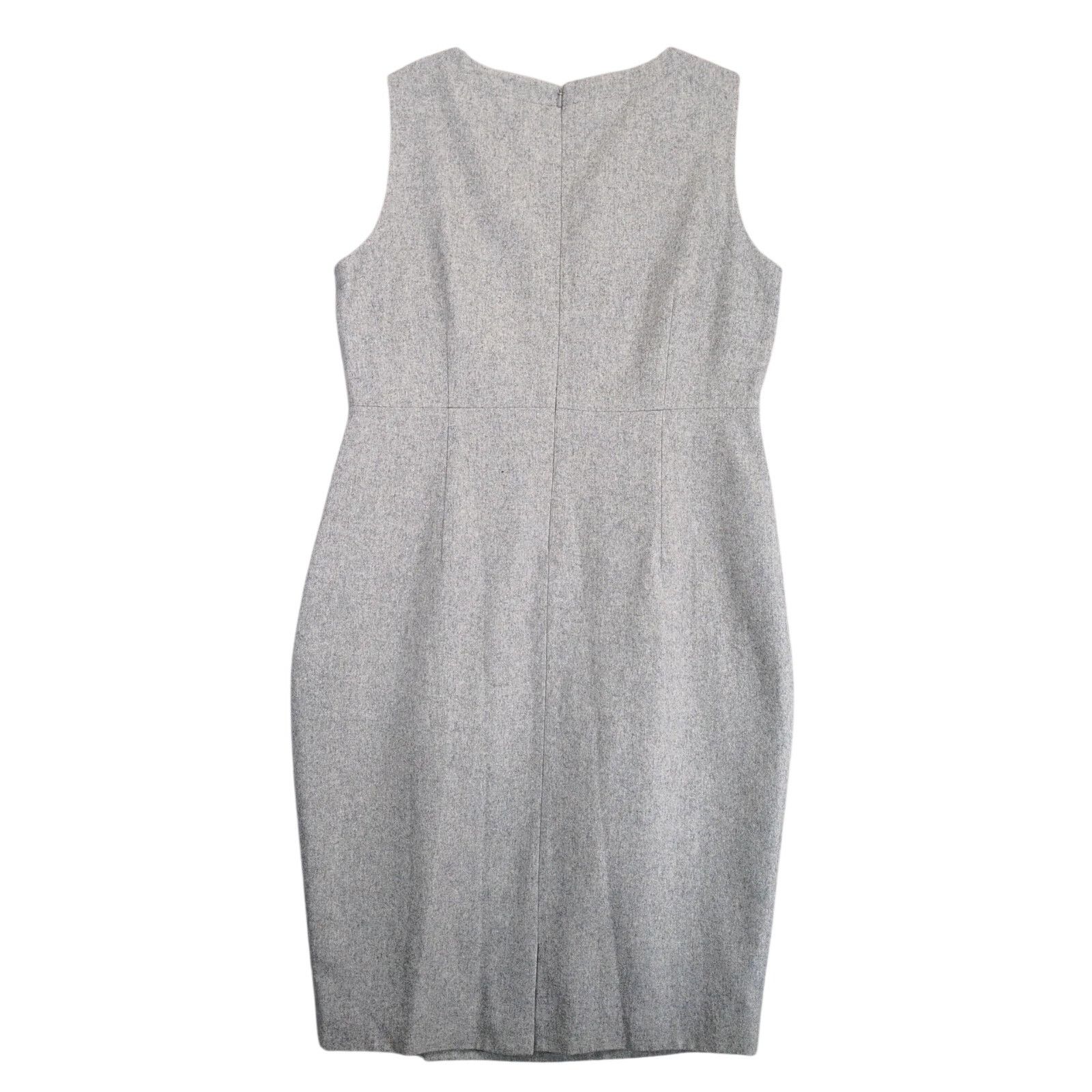 Other Shade Gray Wool Blend Sleeveless Sheath Dress Sz 12 Pleats Size XL / US 12-14 / IT 48-50 - 2 Thumbnail