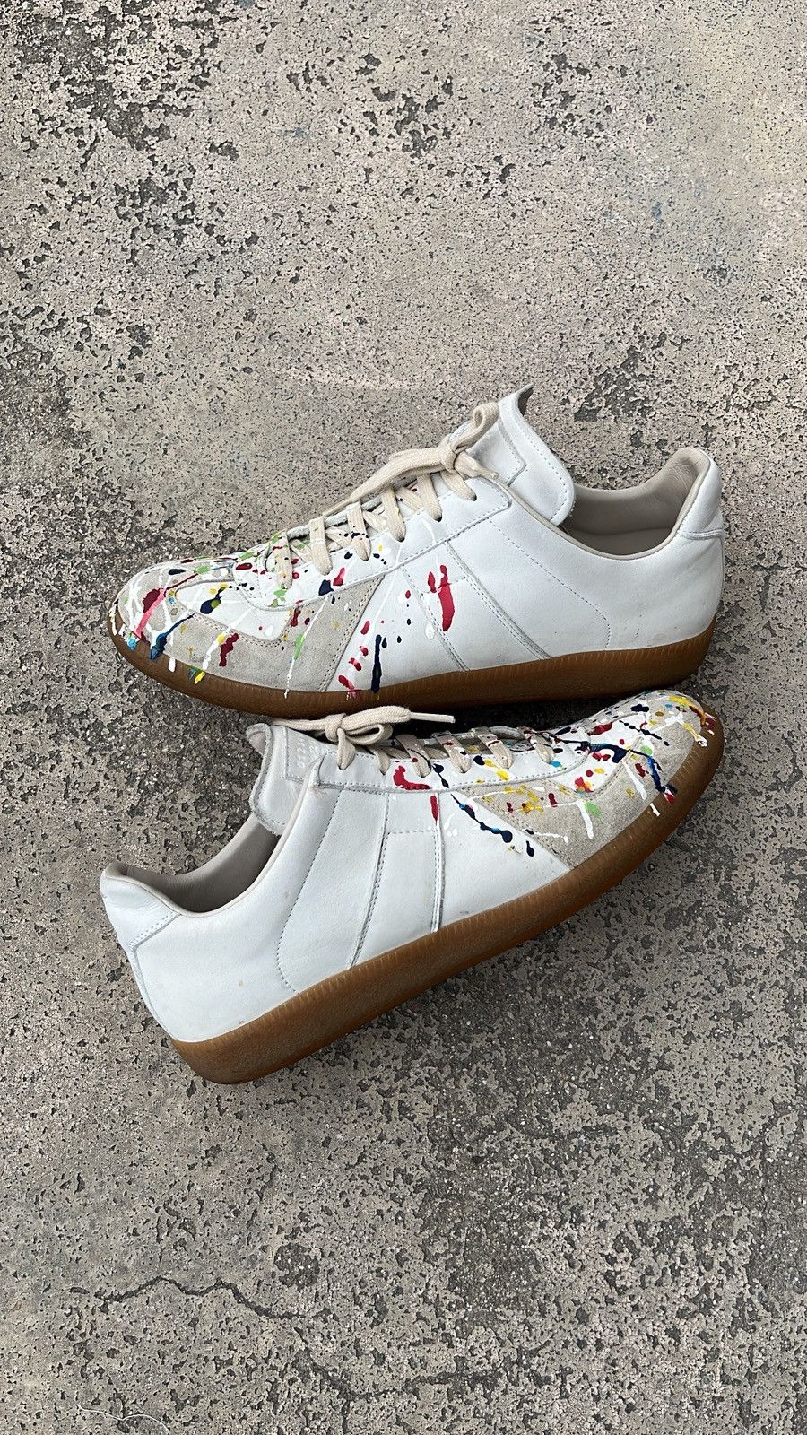 Maison Margiela Maison Margiela Gat Replica Paint Splatter White Size US 10.5 / EU 43-44 - 3 Thumbnail
