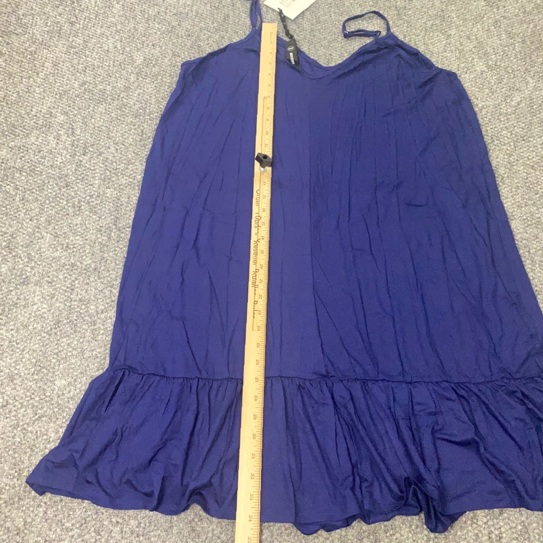 Vintage VINTAGE Agnes & Dora Womens Slip Dress XXL Blue Knee Adjustable Straps Ruffled Hem NWT Size XXL / US 16-18 / IT 52-54 - 4 Thumbnail