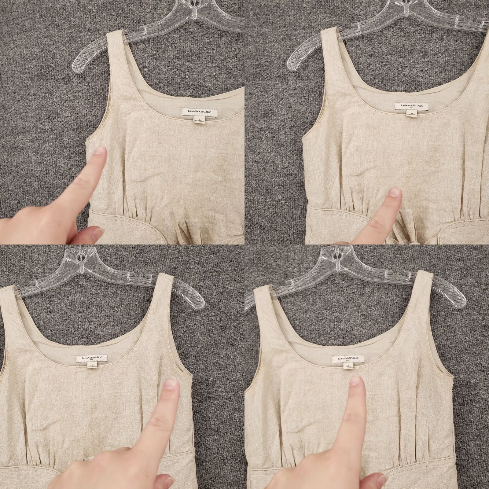 Banana Republic Banana Republic Dress Womens 0 Beige Mini Sheath Sleeveless Linen Side Zip Dress Beige Women's Mini Sheath Linen Side Zip 0 XS? Size XS / US 0-2 / IT 36-38 - 8 Thumbnail