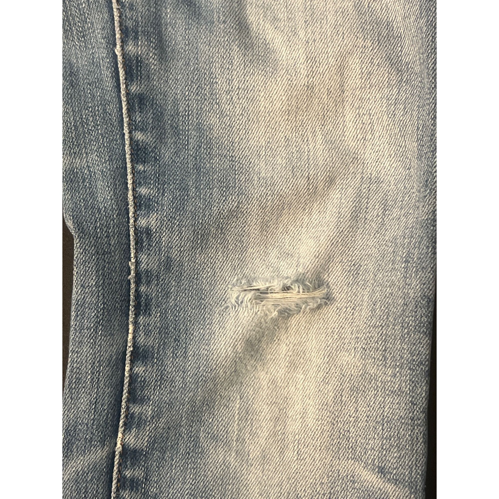 Madewell Madewell Womens Distressed Skinny Skinny Jeans Light Blue Wa Size 42" / US 20 - 2 Thumbnail