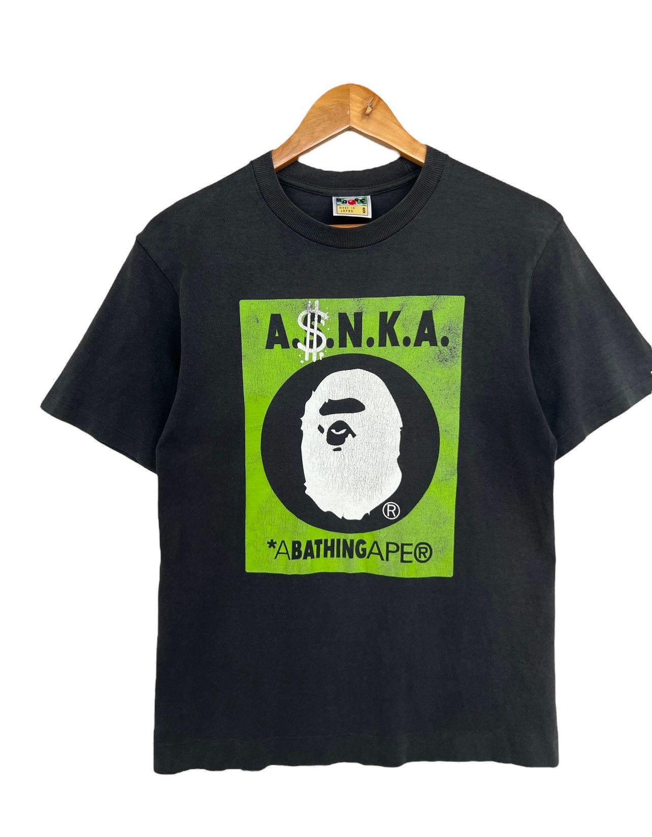 Image of A Bathing Ape Tee Bape Asnka Tee Small in Black, Men's