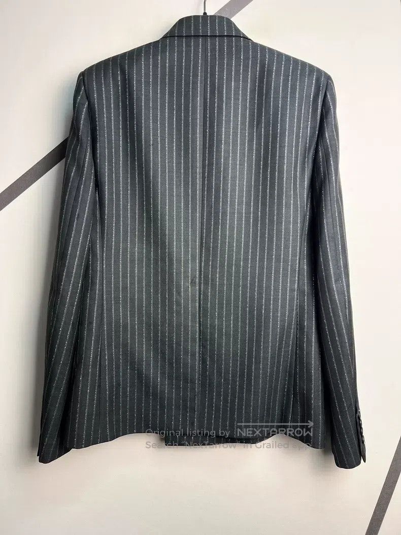 Saint Laurent Paris Saint Laurent Paris Silver Stripe Double-breasted Suit Size US M / EU 48-50 / 2 - 2 Thumbnail