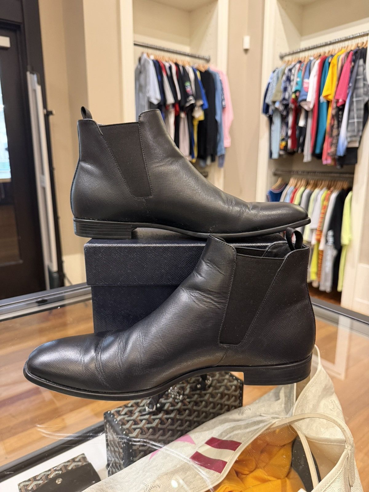 Prada Prada Chelsea Leather Boots Size US 9 / EU 42 - 4 Thumbnail