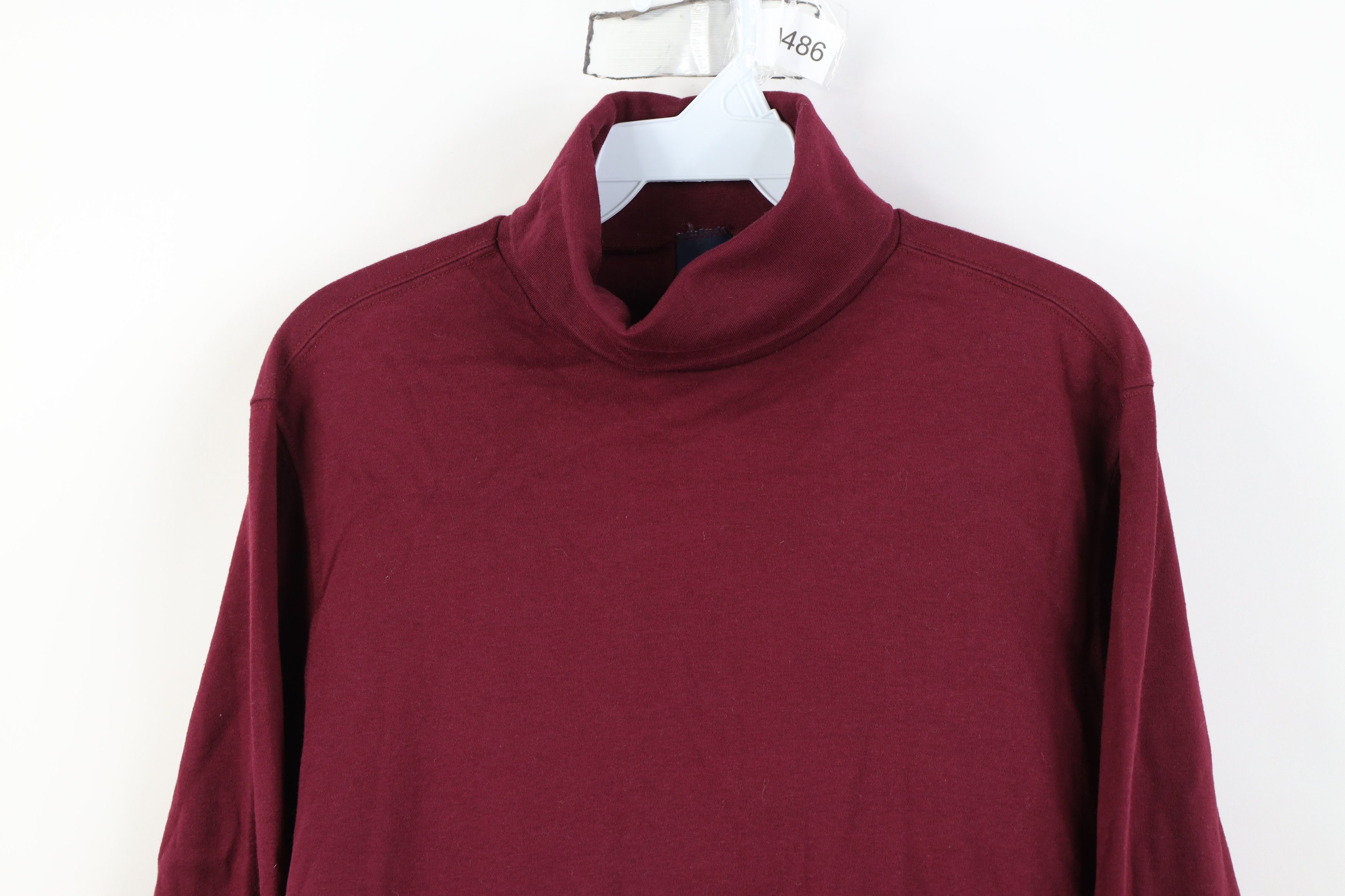 Lands' End Vintage 90s Lands End Long Sleeve Turtleneck T-Shirt Red Size US M / EU 48-50 / 2 - 2 Thumbnail