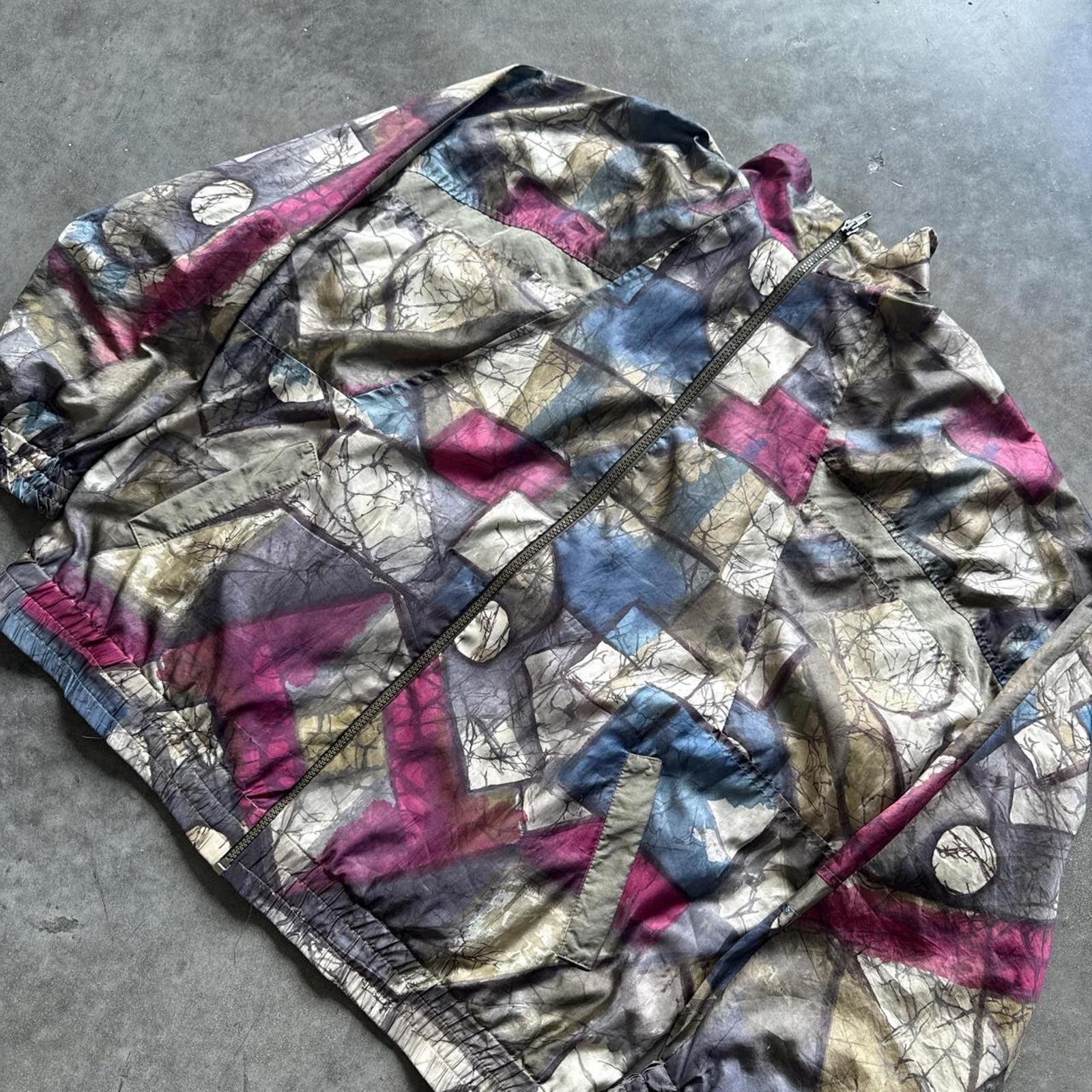 Other Multi Coloured Tree Camouflage 90s Windbreaker Zip Up Jacket Size US L / EU 52-54 / 3 - 2 Thumbnail