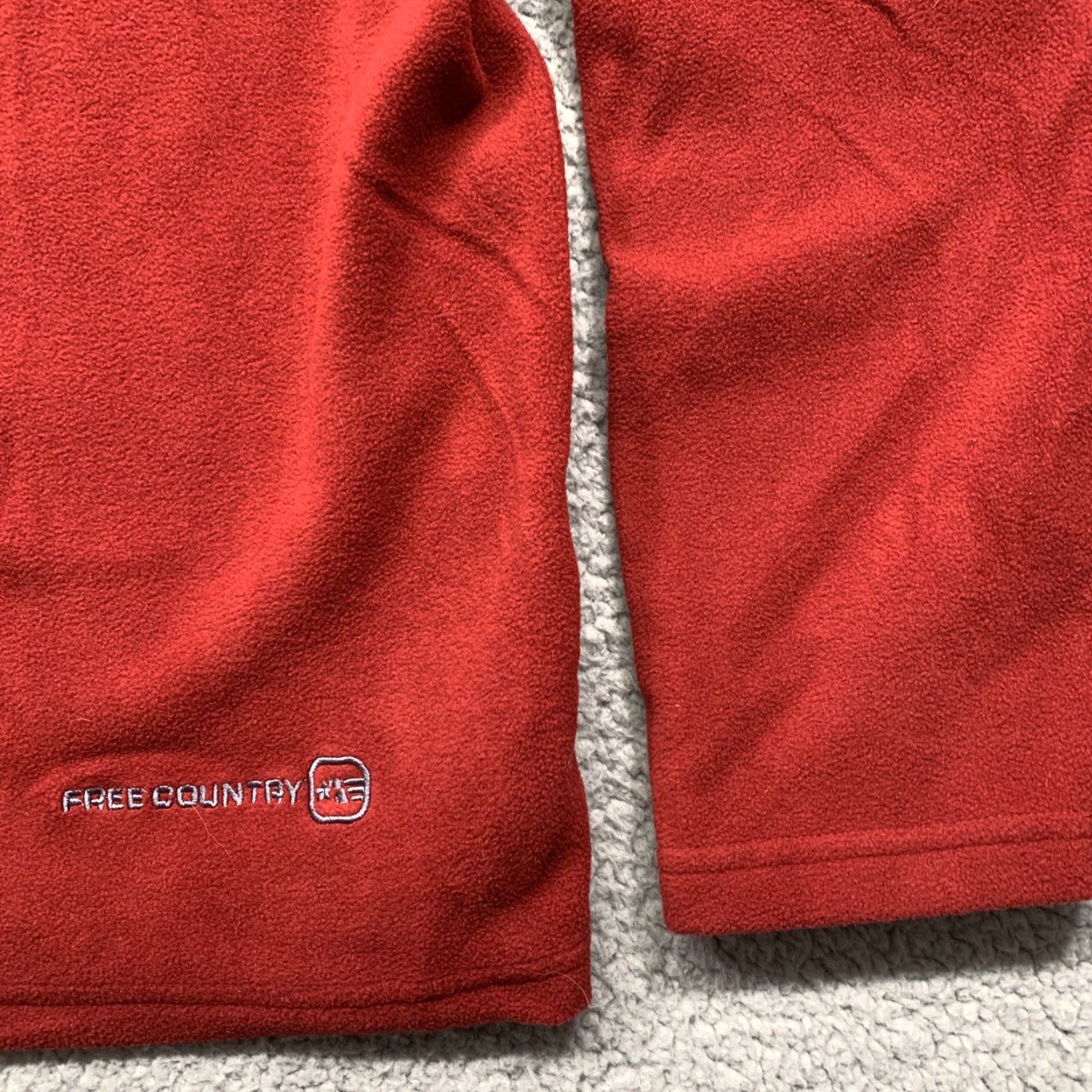 Free Country Grays Free Country Pullover Sweatshirt 2XL Red Logo 1/4 Zip Front Pocket Mens Shirt Size US XXL / EU 58 / 5 - 7 Thumbnail