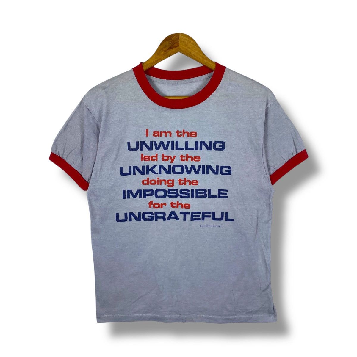 Vintage Vintage 80s Harriet Carter Gifts Humorous Quote Graphic Tee Size US M / EU 48-50 / 2 - 1 Thumbnail
