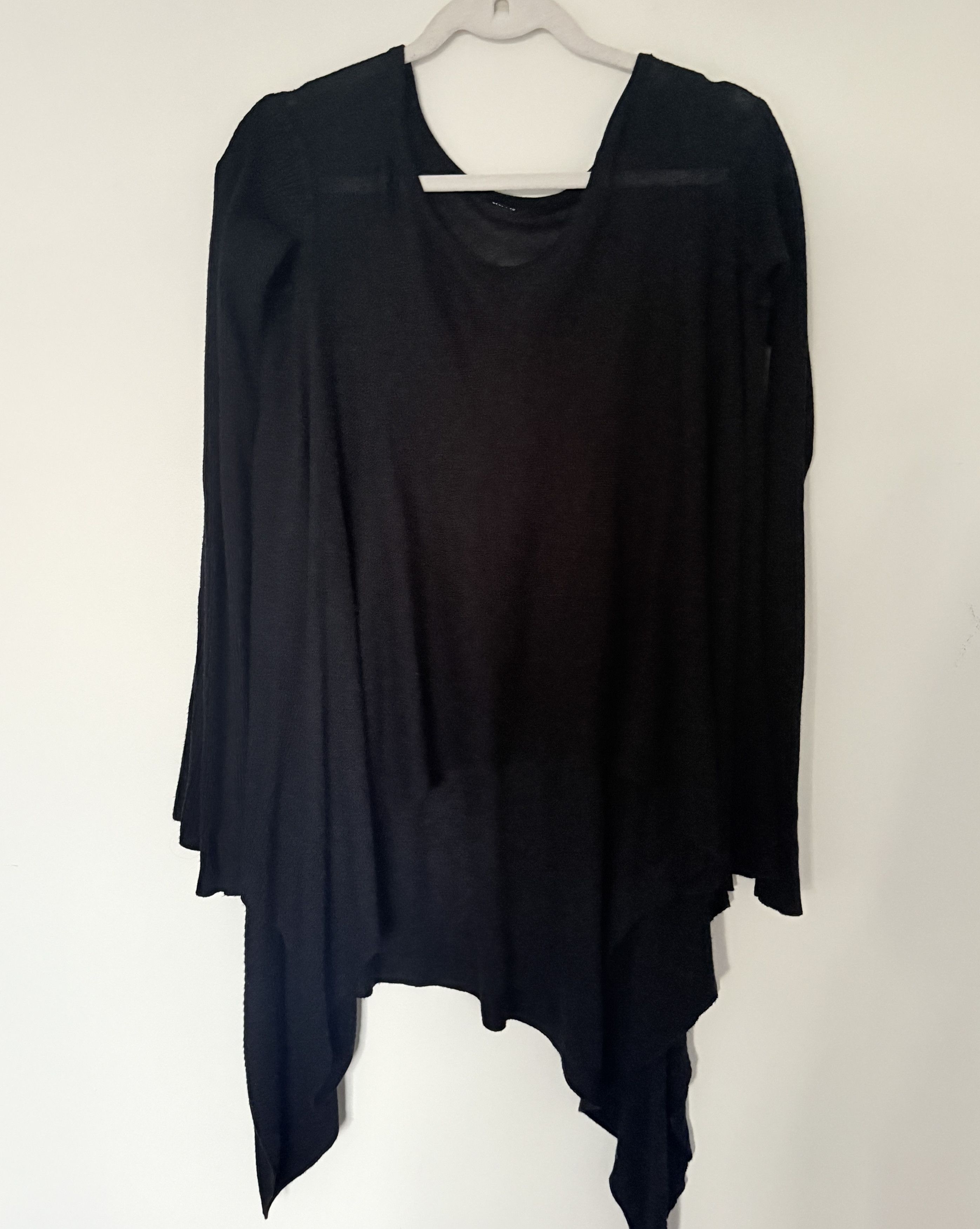 Lululemon Lululemon Enlightened Pullover Black Hi-Low Silk Blend Top Size ONE SIZE - 2 Thumbnail