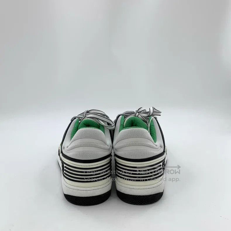 Gucci Gucci Green logo lace-up casual flat sneakers Size US 8.5 / IT 38.5 - 4 Thumbnail