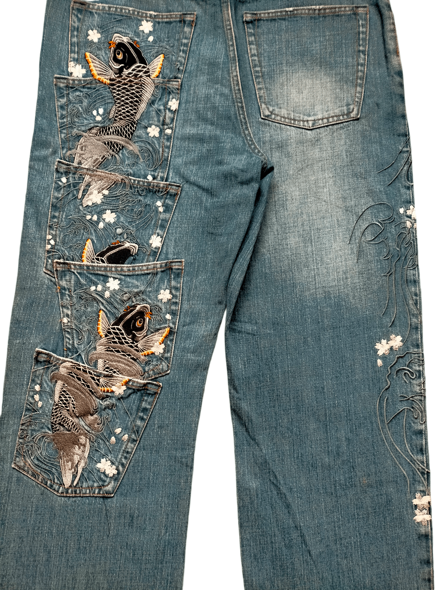 If Six Was Nine Karakuri Generation Multipocket Embroiderd Denim Pants Size US 34 / EU 50 - 6 Thumbnail