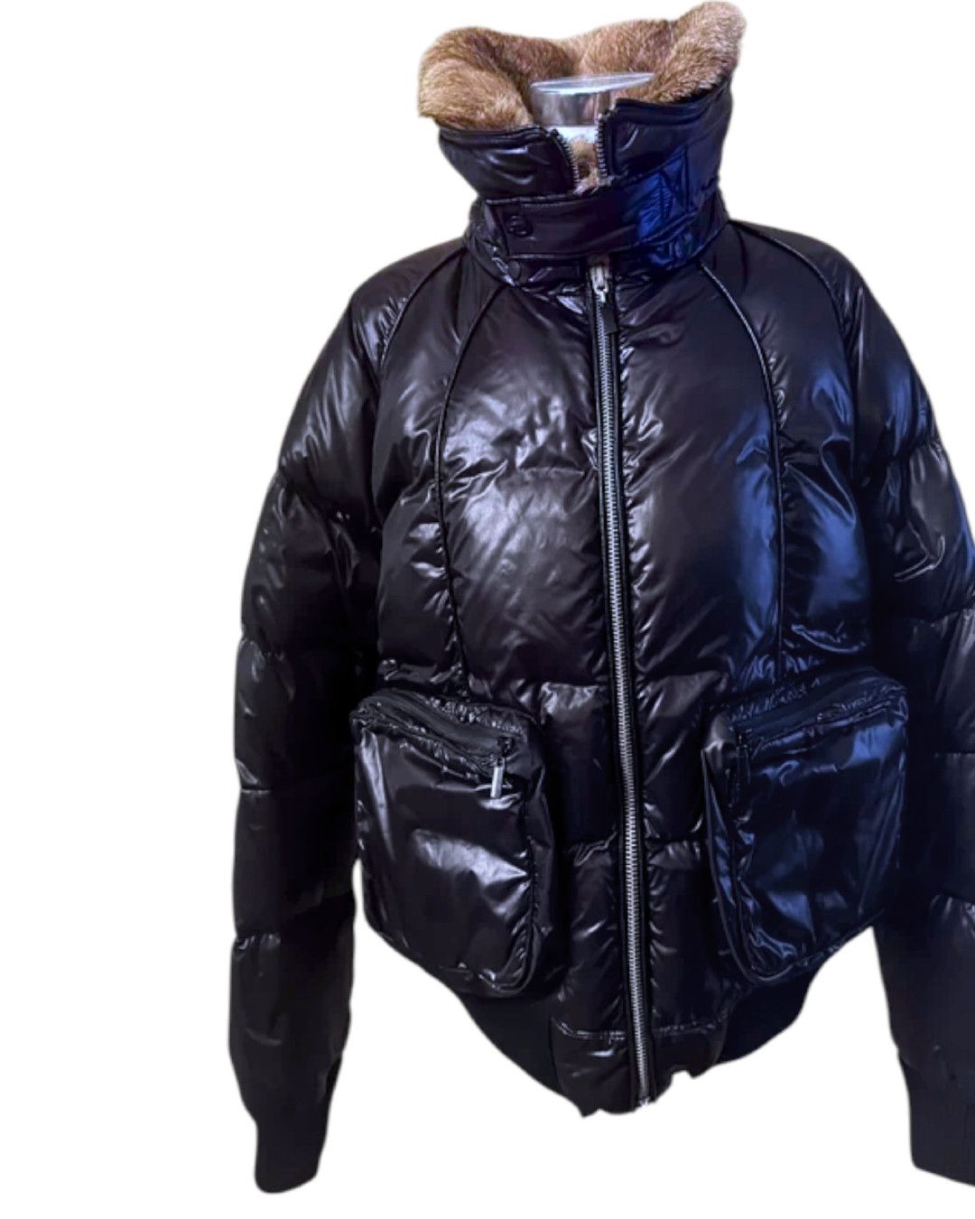 Roberto Cavalli Roberto Cavalli Puffer Jacket w/ Fur Collar c. Mid-2000s Size US XL / EU 56 / 4 - 1 Thumbnail