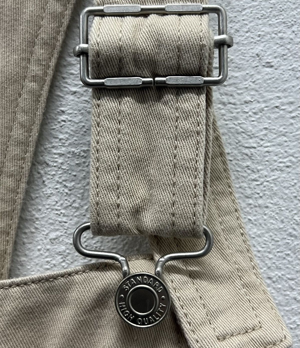 Japanese Brand × Vintage Beige Cotton Overalls – Size LL (C.O.L.Z.A by Honeys) Size US 34 / EU 50 - 5 Thumbnail
