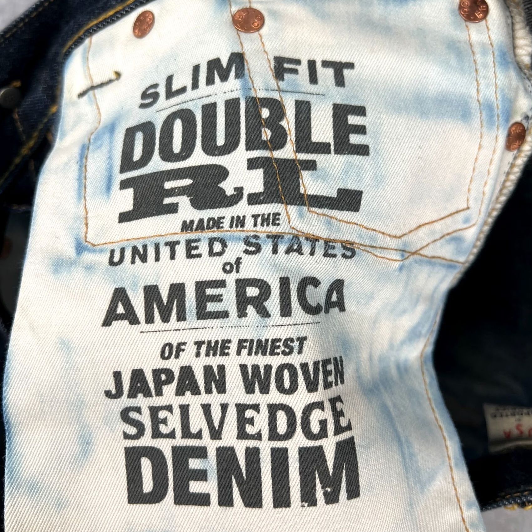 Doublet RRL Double RL Slim Fit Japan Selvedge Denim Jeans 29x34 Mens Blue USA Made Jeans Size US 29 - 5 Thumbnail