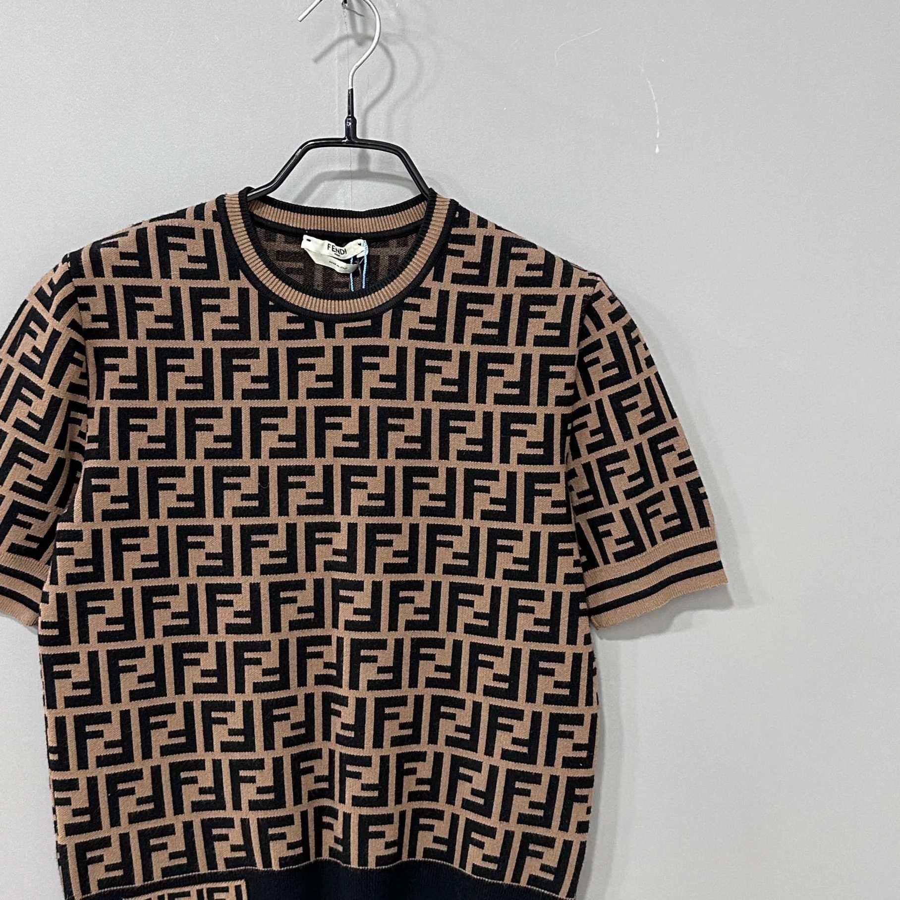 Fendi FENDI FF print knit short-sleeve top 38 Size S / US 4 / IT 40 - 2 Thumbnail