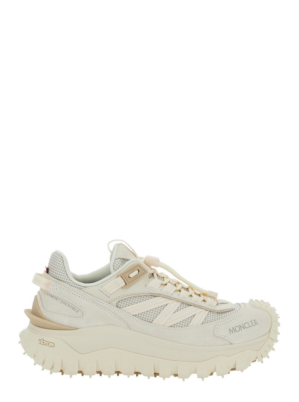 Moncler 'Trailgrip' White Sneakers with Logo Lettering on the Side and Logo Patch on the Tongue in Leather Woman Size US 5 / IT 35 - 1 Thumbnail