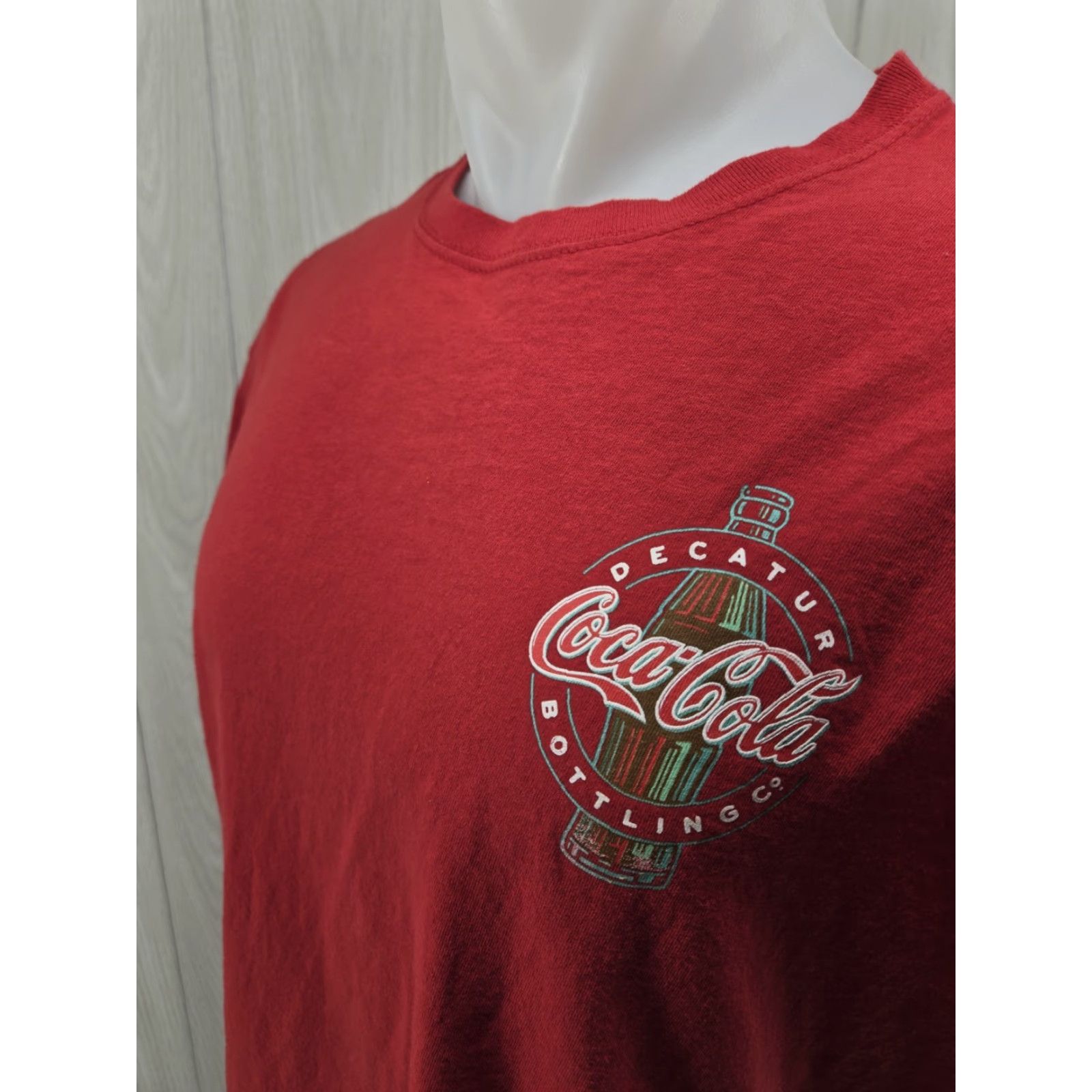 Vintage Coca-Cola Bottling Co. Forklift Decatur Alabama Red T Shirt Large Unisex L Shirt Red Coca-Cola Bottling Co. Forklift Decatur Alabama Graphic Tee 2000s Size US L / EU 52-54 / 3 - 6 Thumbnail