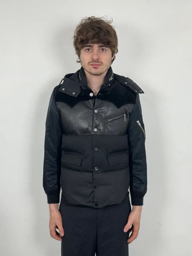 Comme des Garcons AW2013 Comme des Garçons Ganryu Black Leather Hooded Puffer Nylon Jacket Size US S / EU 44-46 / 1 - 3 Thumbnail