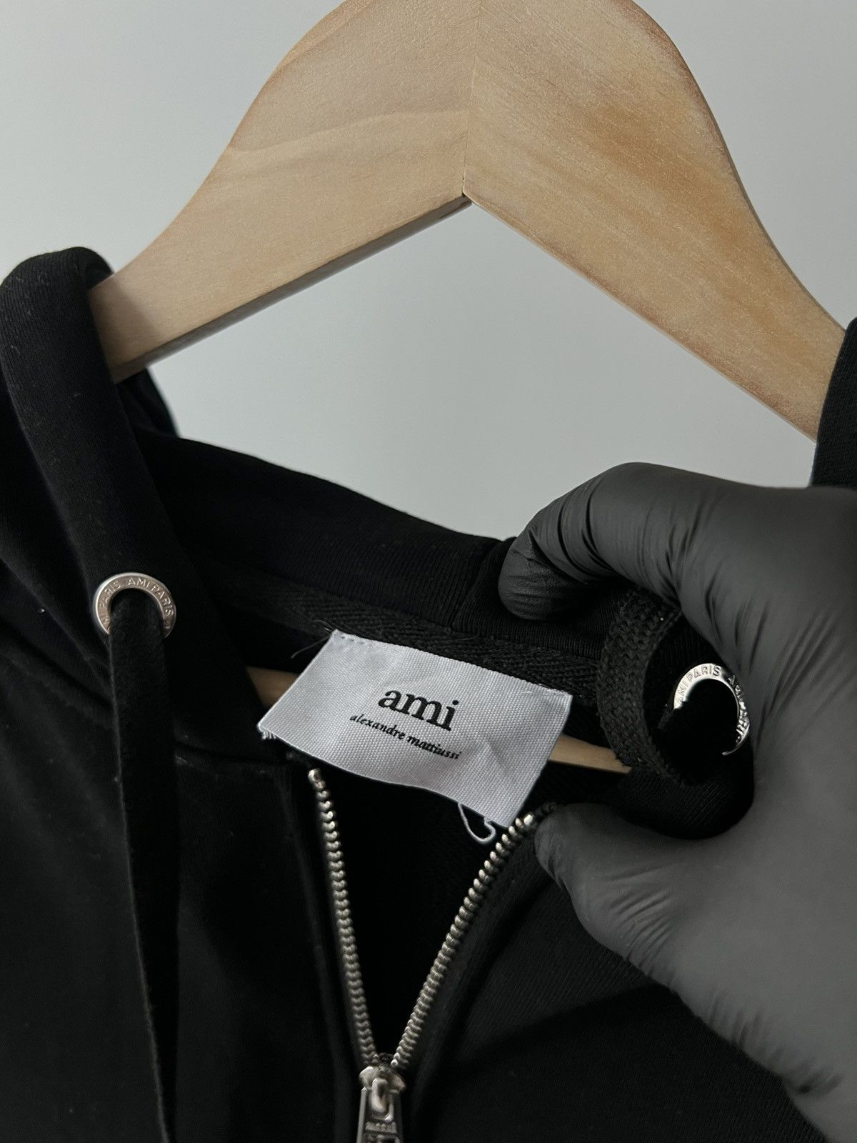 AMI Ami Paris Zip Hoodie Black Medium Size US M / EU 48-50 / 2 - 5 Thumbnail