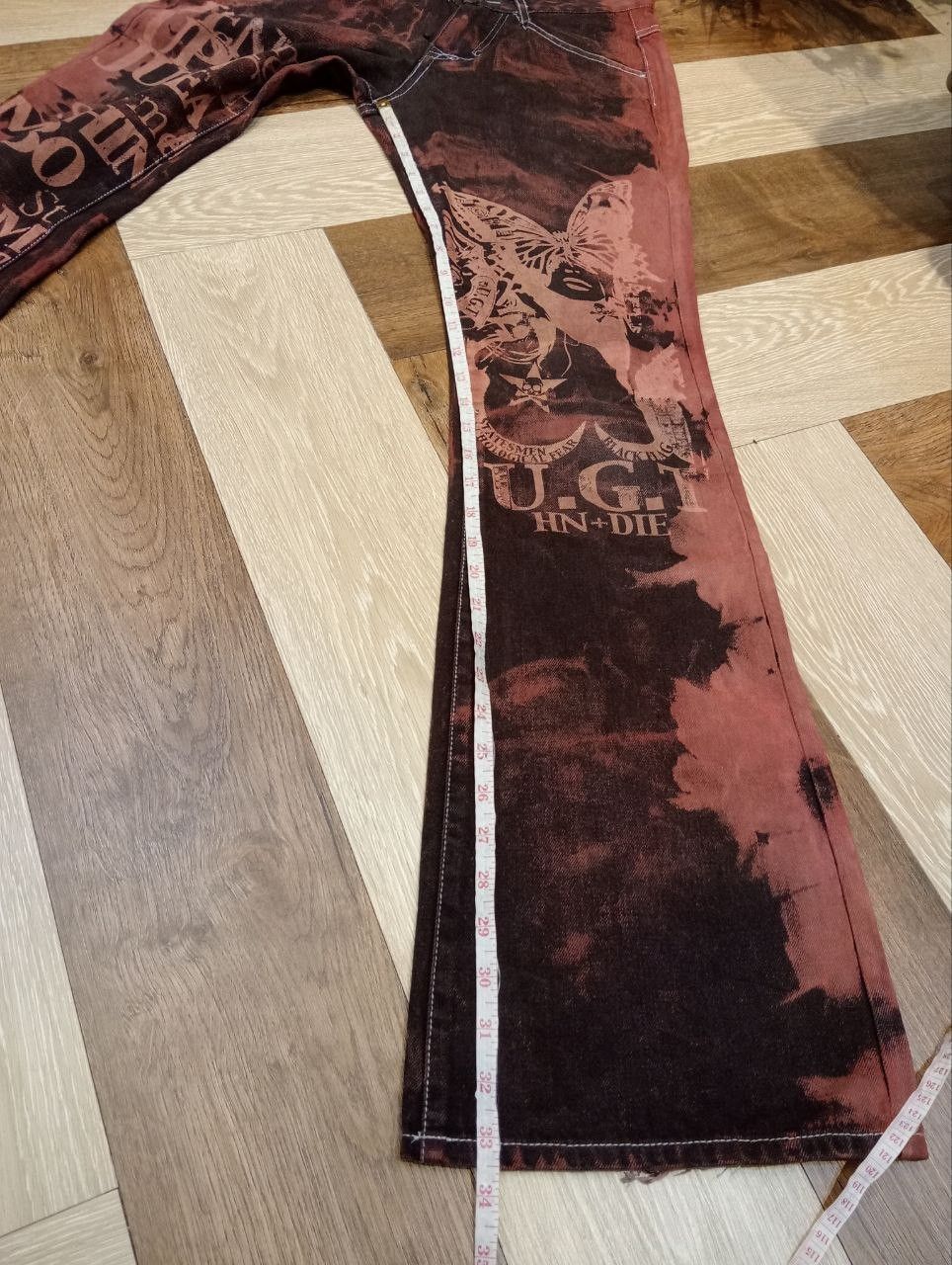 If Six Was Nine 4954151 HM+DIE DEAD OR ALIVE DOA FLARED PRINTED PANTS Size US 29 - 16 Thumbnail