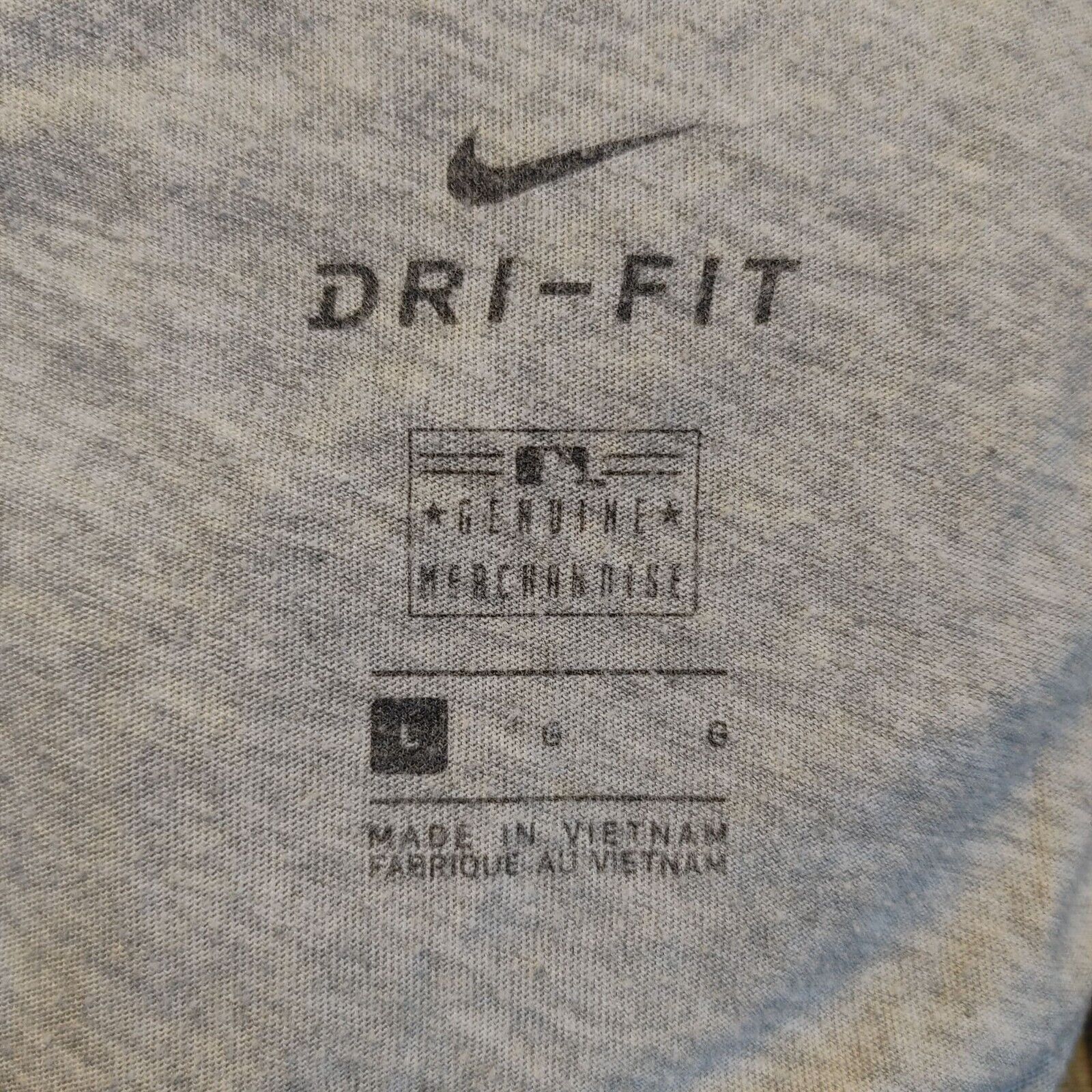 Nike Nike ✔ Dri-Fit Men's LG Baseball Tee Two Tone Gray Size US L / EU 52-54 / 3 - 4 Thumbnail