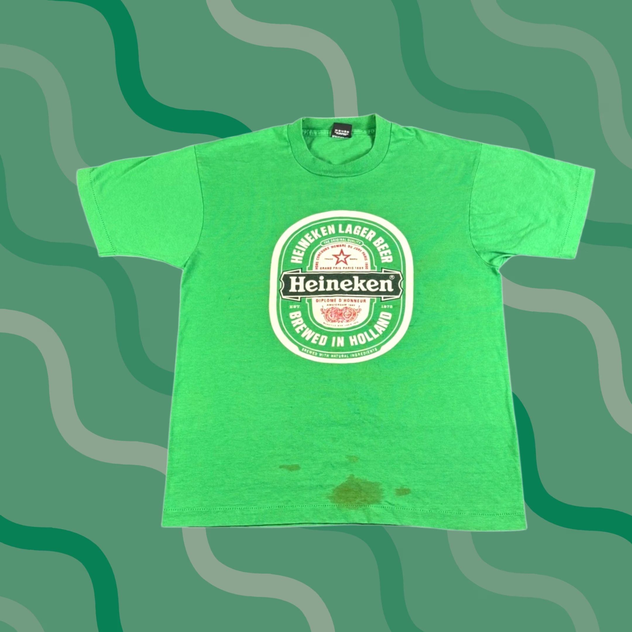 Vintage VINTAGE Heineken St Patricks Day Shirt Mens L Green Screen Stars Best 80s Size US L / EU 52-54 / 3 - 1 Thumbnail