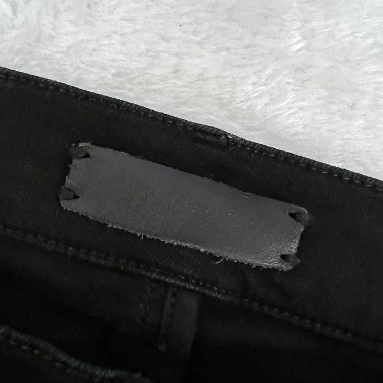 Amiri Amiri Black leather patched denim pants Size US 29 - 3 Thumbnail