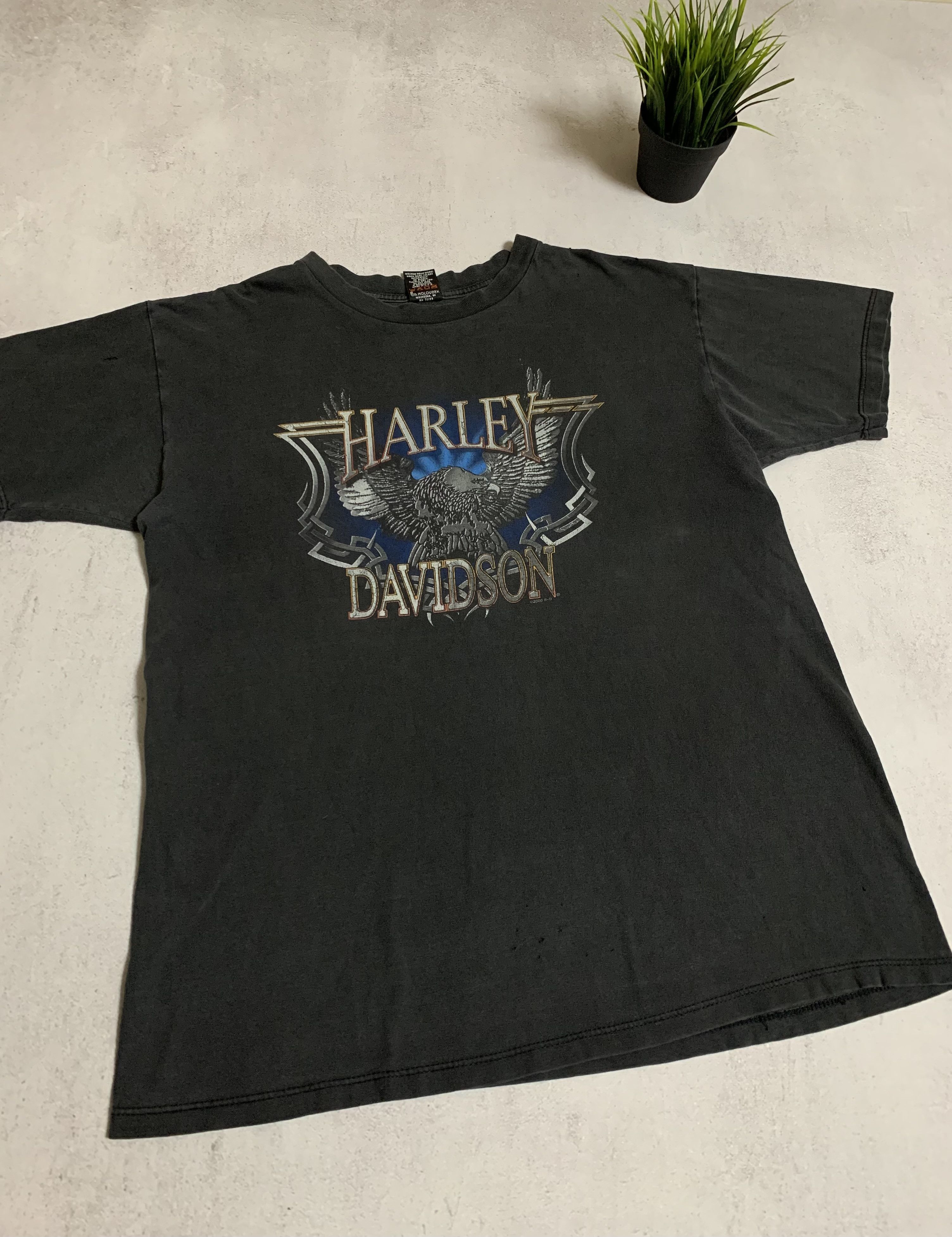 Harley Davidson × Vintage Vintage Harley Davidson T Shirt Santa Fe 2000 Distressed 90s Size US XL / EU 56 / 4 - 5 Thumbnail