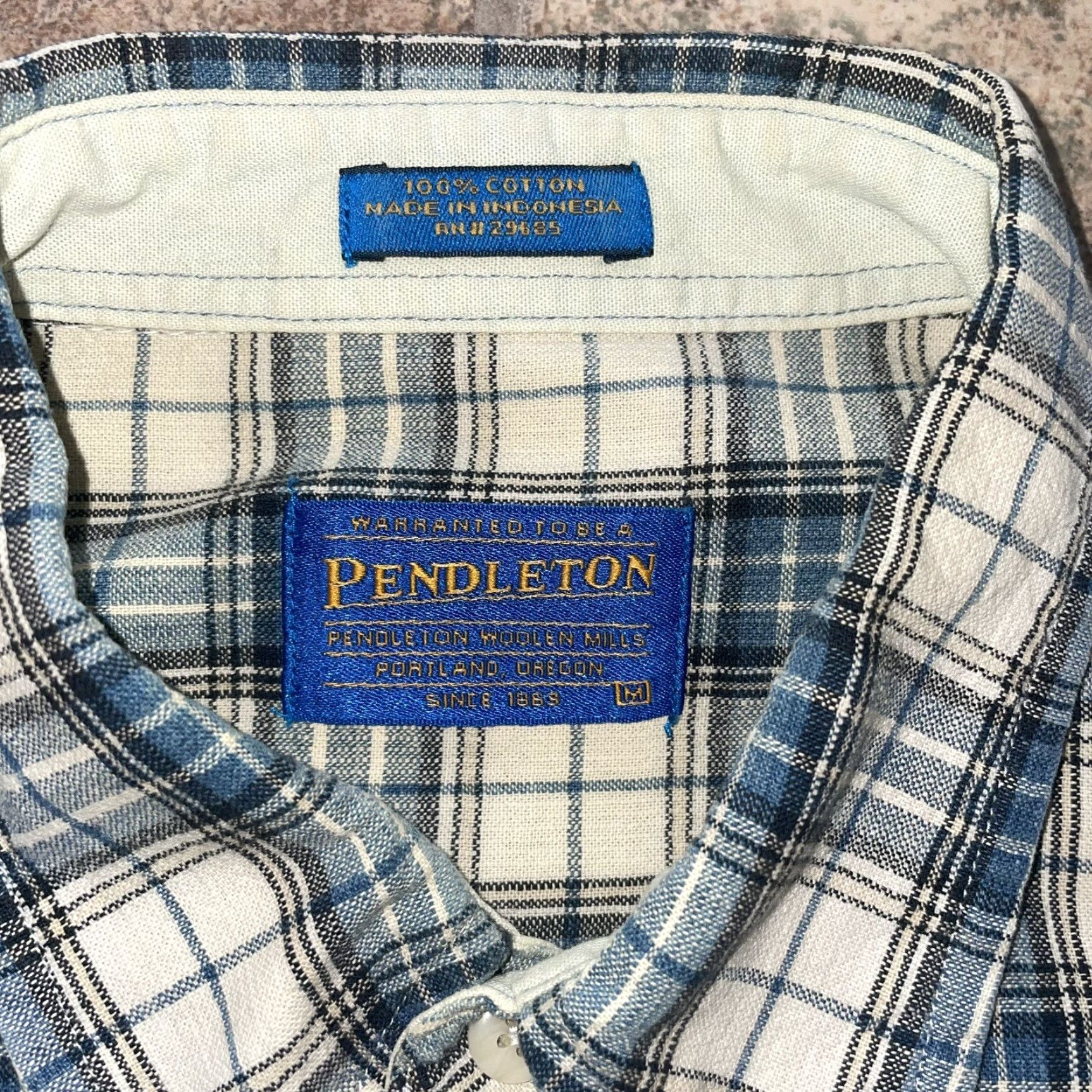 Pendleton Pendleton Plaid Short Sleeve Button-Up Men’s Size M Multicolor Cotton Shirt Size US 31 - 4 Thumbnail