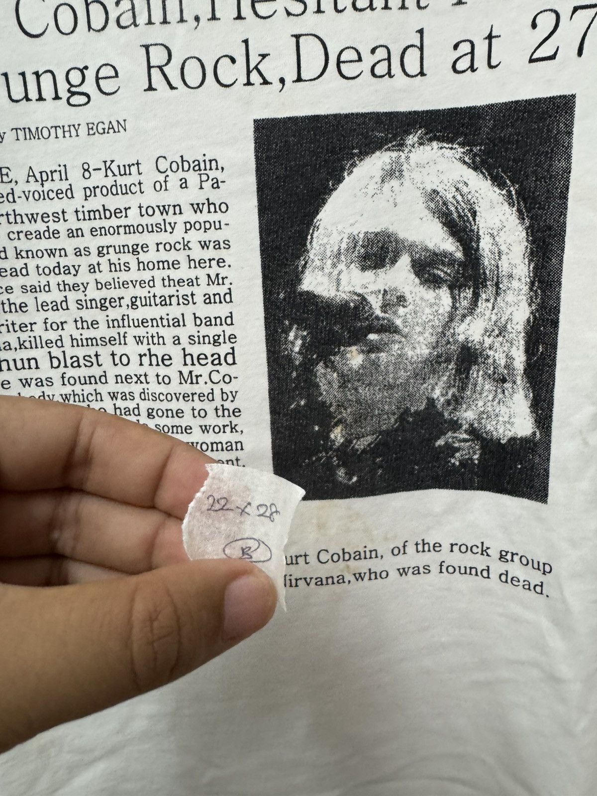 Other Kurt Cobain Grunger Band Nirvana Poet T shirt Size US XL / EU 56 / 4 - 9 Thumbnail