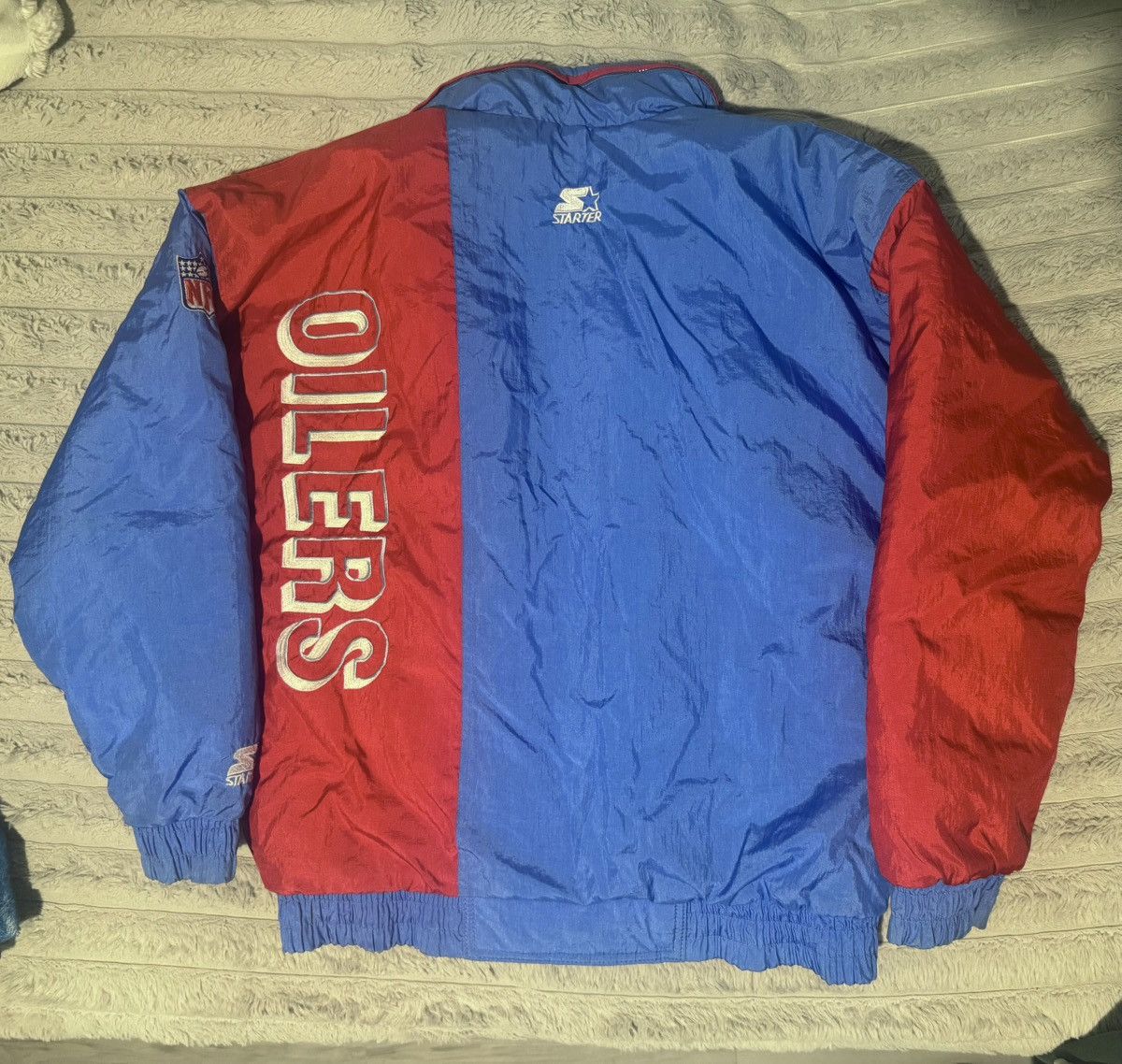 NFL houston oilers 90s vintage rare texas puffer jacket coat 80s Size US L / EU 52-54 / 3 - 7 Thumbnail