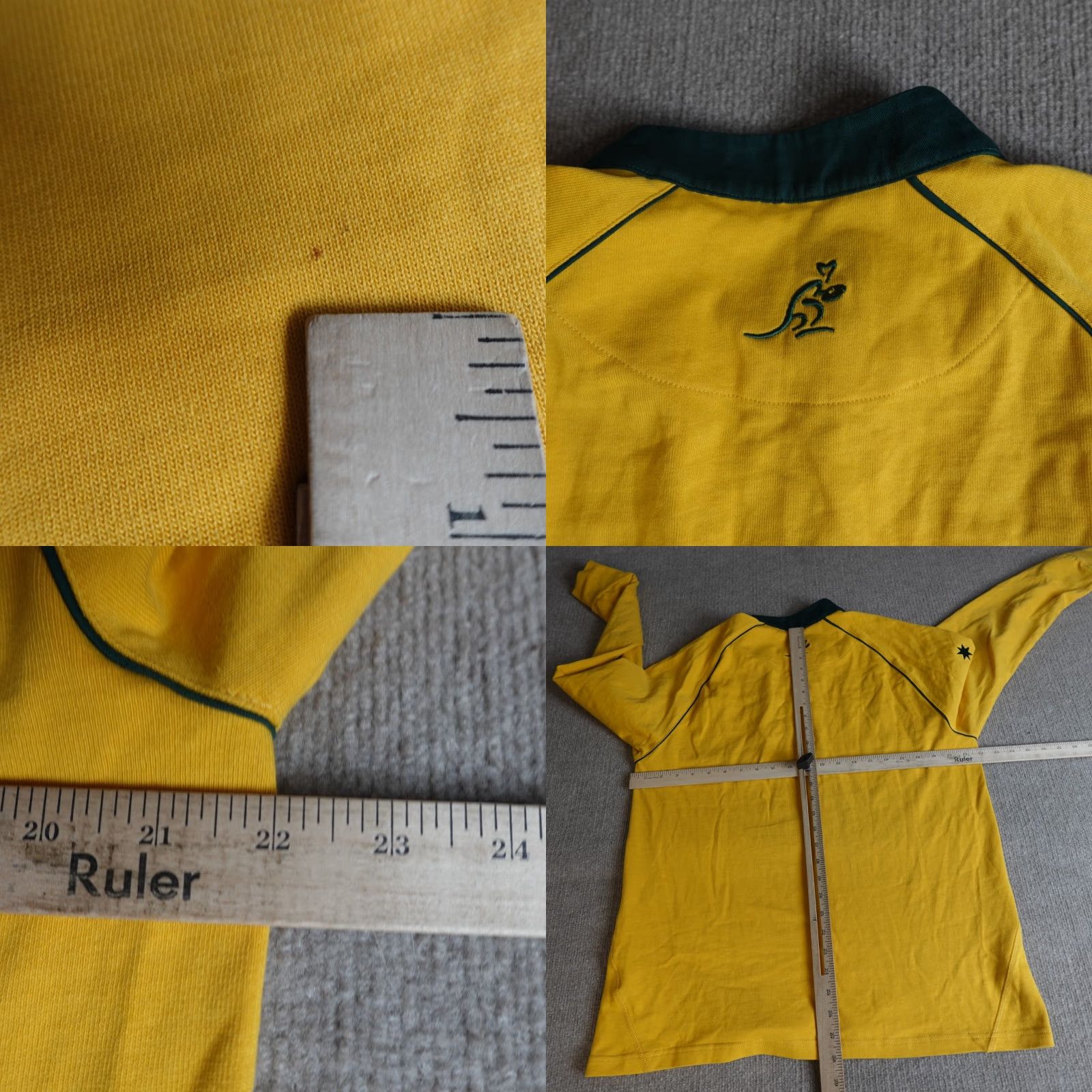 Asics VINTAGE ASICS Wallabies Rugby Shirt L Blue Polo Embroidered Raglan Long Sleeve Button Collared Cotton Knit Men's Shirt Rugby 90s Size US L / EU 52-54 / 3 - 8 Thumbnail
