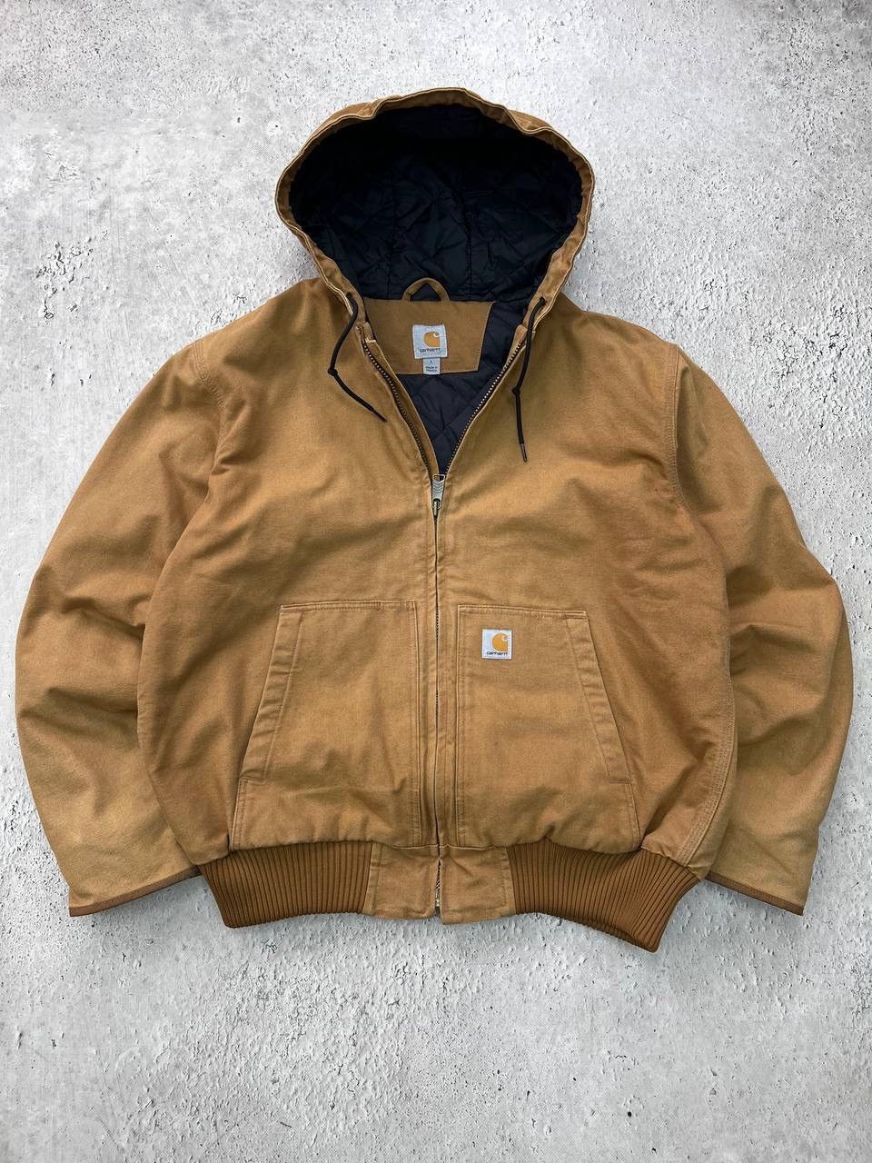 Carhartt × Vintage 90's Faded brown Vintage Carhartt Active Jacket JR105 Size US L / EU 52-54 / 3 - 1 Thumbnail