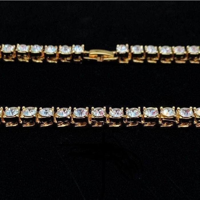 Cuban Link Chain Tennis Chain Gold 5mm Tennis Necklace Grailed