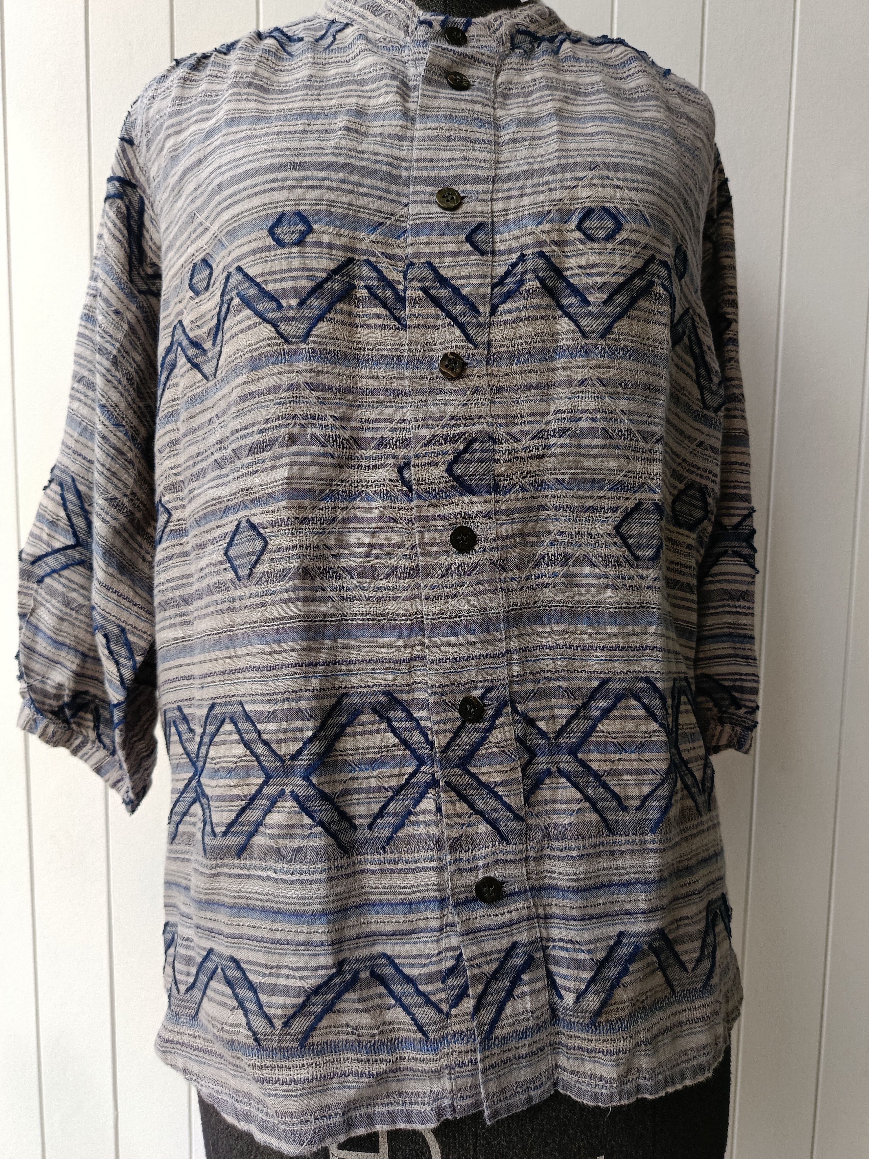 Issey Miyake × Japanese Brand Plantation by Issey Miyake Japan linen 3/4 sleeve shirt Size M / US 6-8 / IT 42-44 - 18 Thumbnail