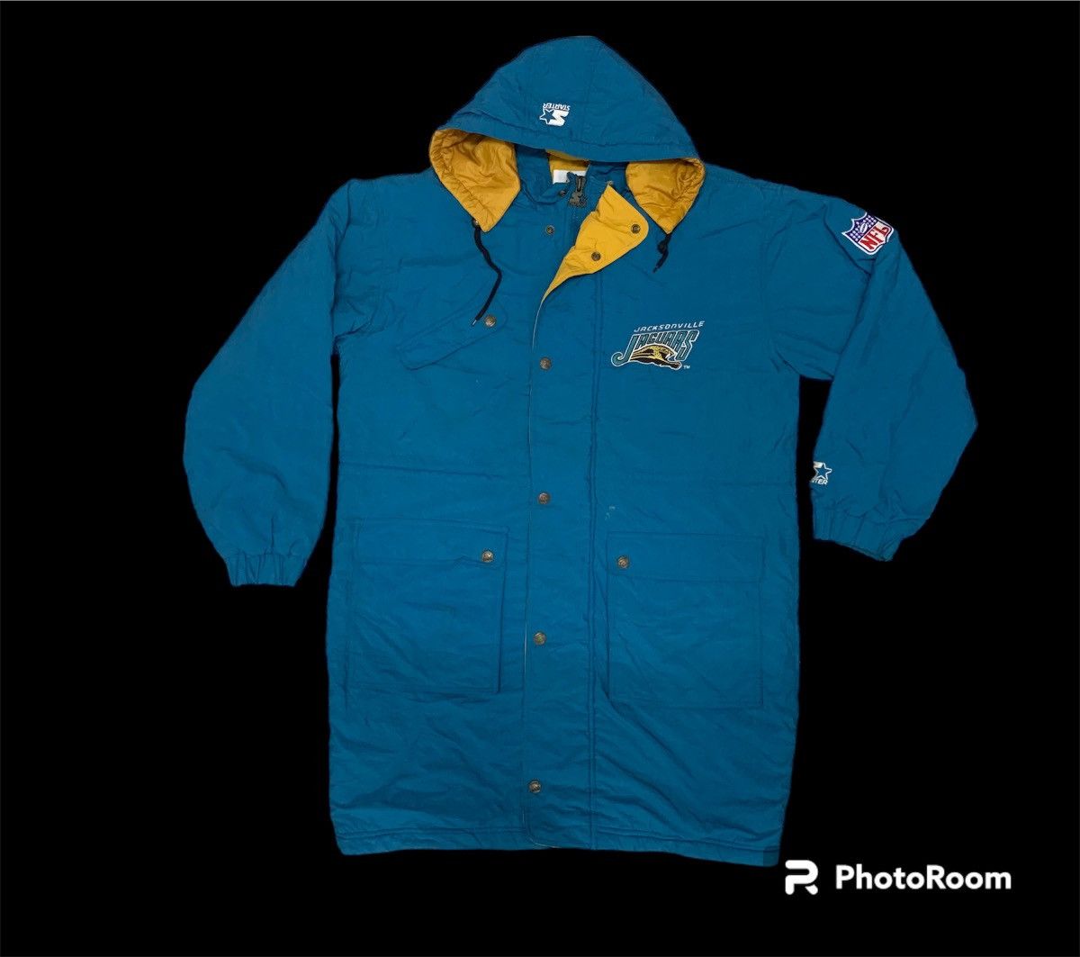 NFL × Starter × Vintage 🔥RARE🔥90s NFL JACKSONVILLE JAGUARS LONG HOODIE JACKET Size US L / EU 52-54 / 3 - 2 Thumbnail