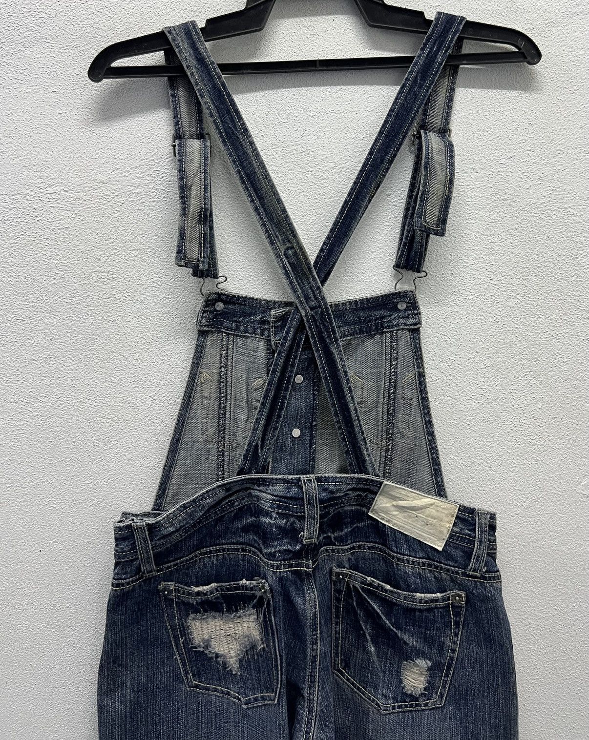 Vintage Vintage Cecil McBee Distressed Denim Overalls - Medium Size US 31 - 4 Thumbnail