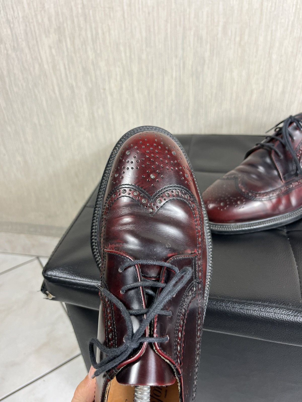 Leather × Vintage Vintage Thomas Stanford leather wine classic loafers shoes Size US 10 / EU 43 - 8 Thumbnail