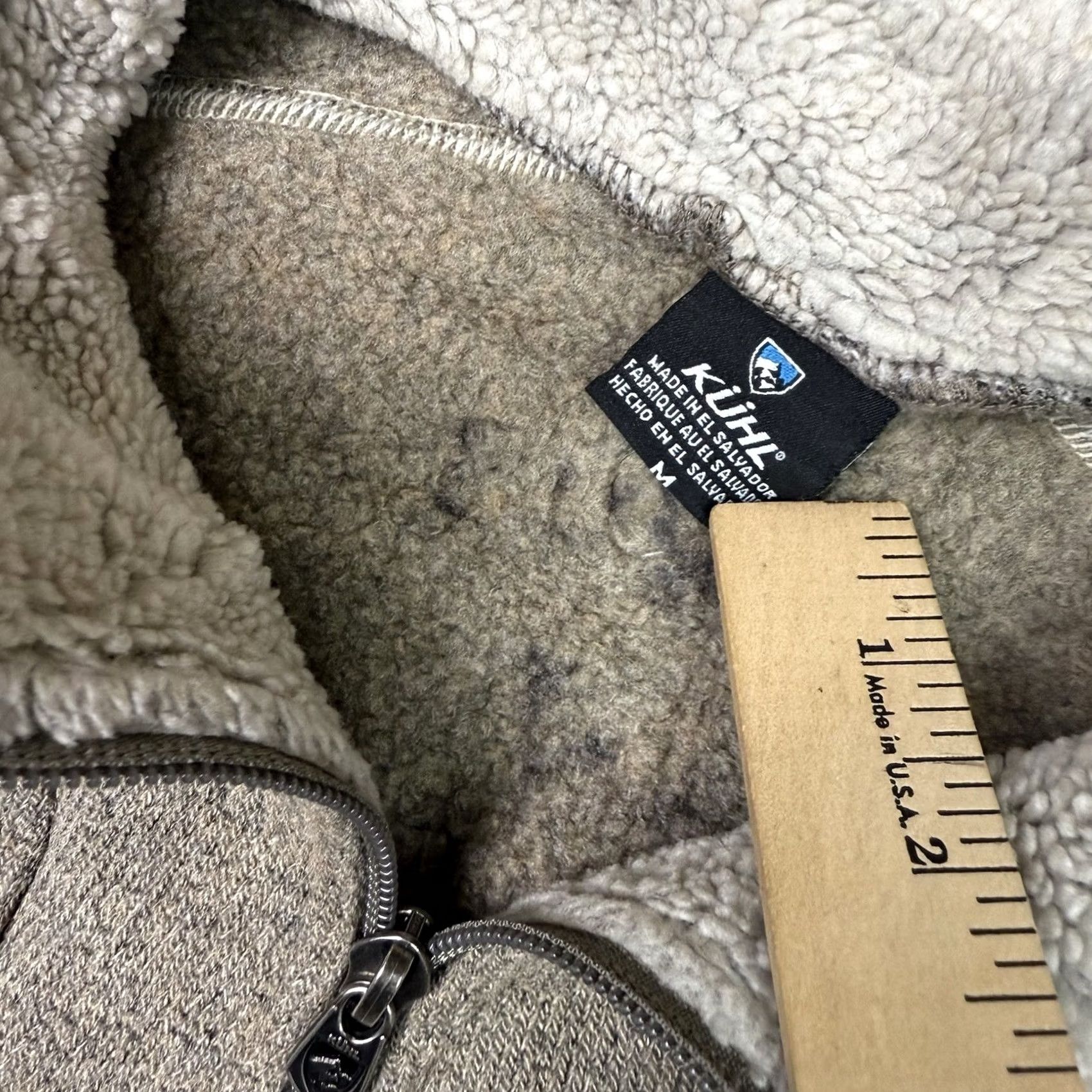Vintage Kuhl Jacket Mens M 1/4 Zip Fleece Brown Alfpaca Outdoor Hiking Wool? (recheck) Size US M / EU 48-50 / 2 - 7 Thumbnail