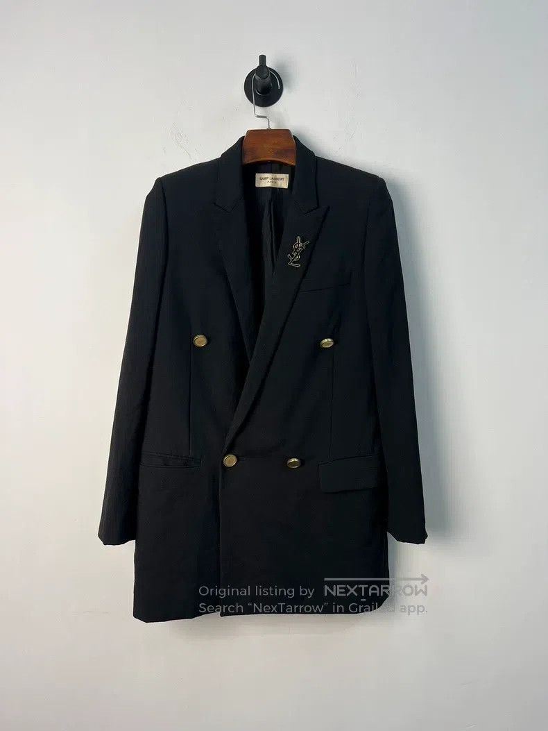 Saint Laurent Paris Saint Laurent Paris Black wool coat Size XXS / US 00 / IT 34 - 1 Thumbnail