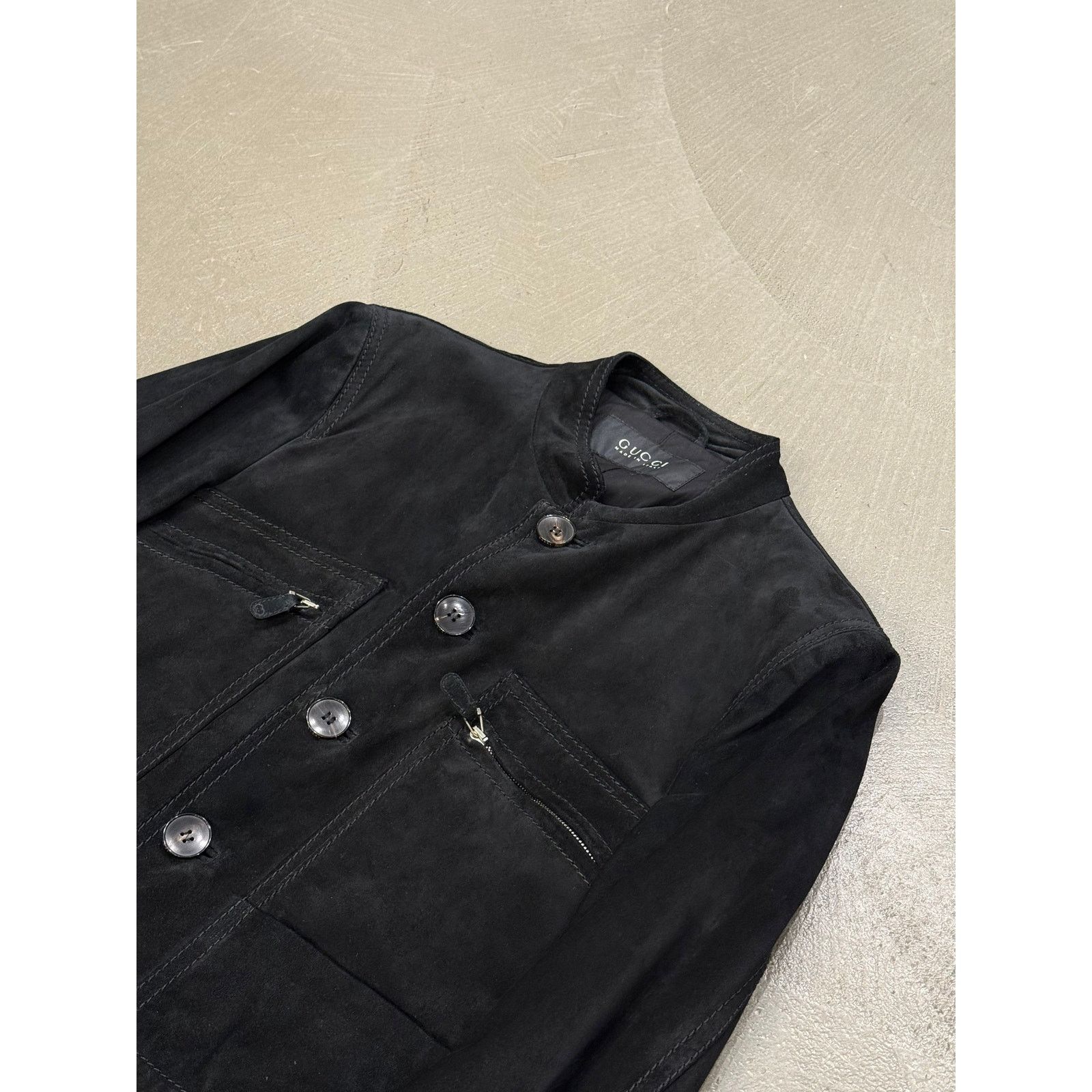 Gucci 2000s Gucci faded black suede safari jacket Size US L / EU 52-54 / 3 - 3 Thumbnail