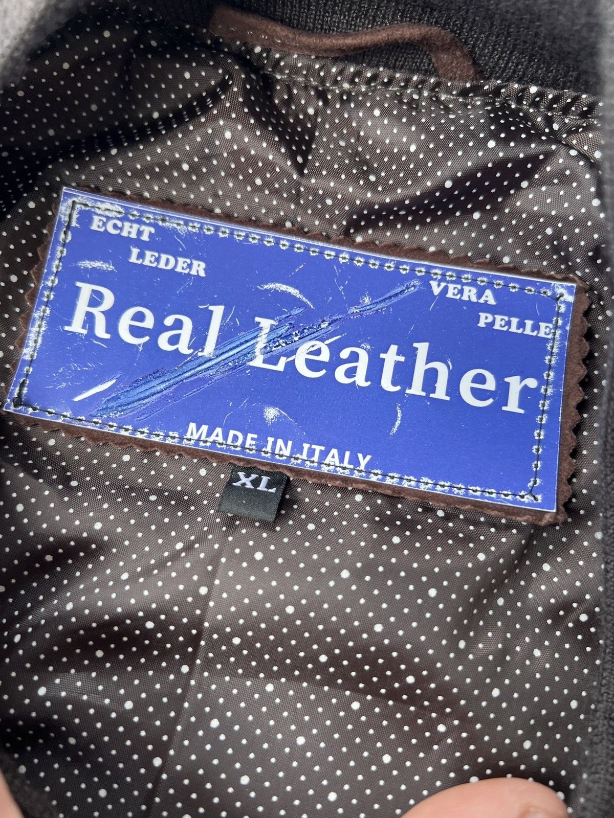Vintage Real Leather Jacket Size US XL / EU 56 / 4 - 2 Thumbnail