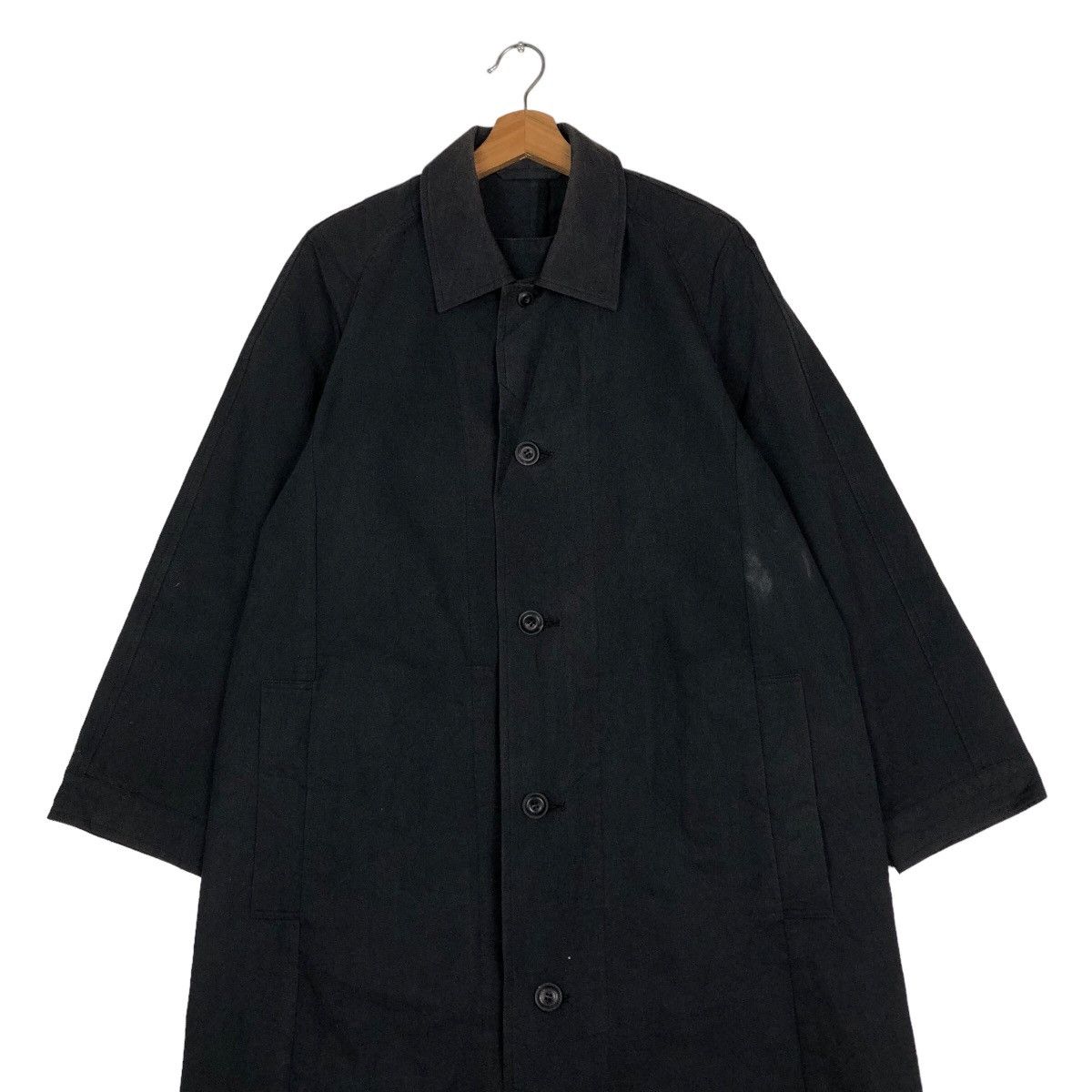 Issey Miyake 🔥Rich Black Long Fly Coats Jacket The Hinoki Japan Size US M / EU 48-50 / 2 - 4 Thumbnail