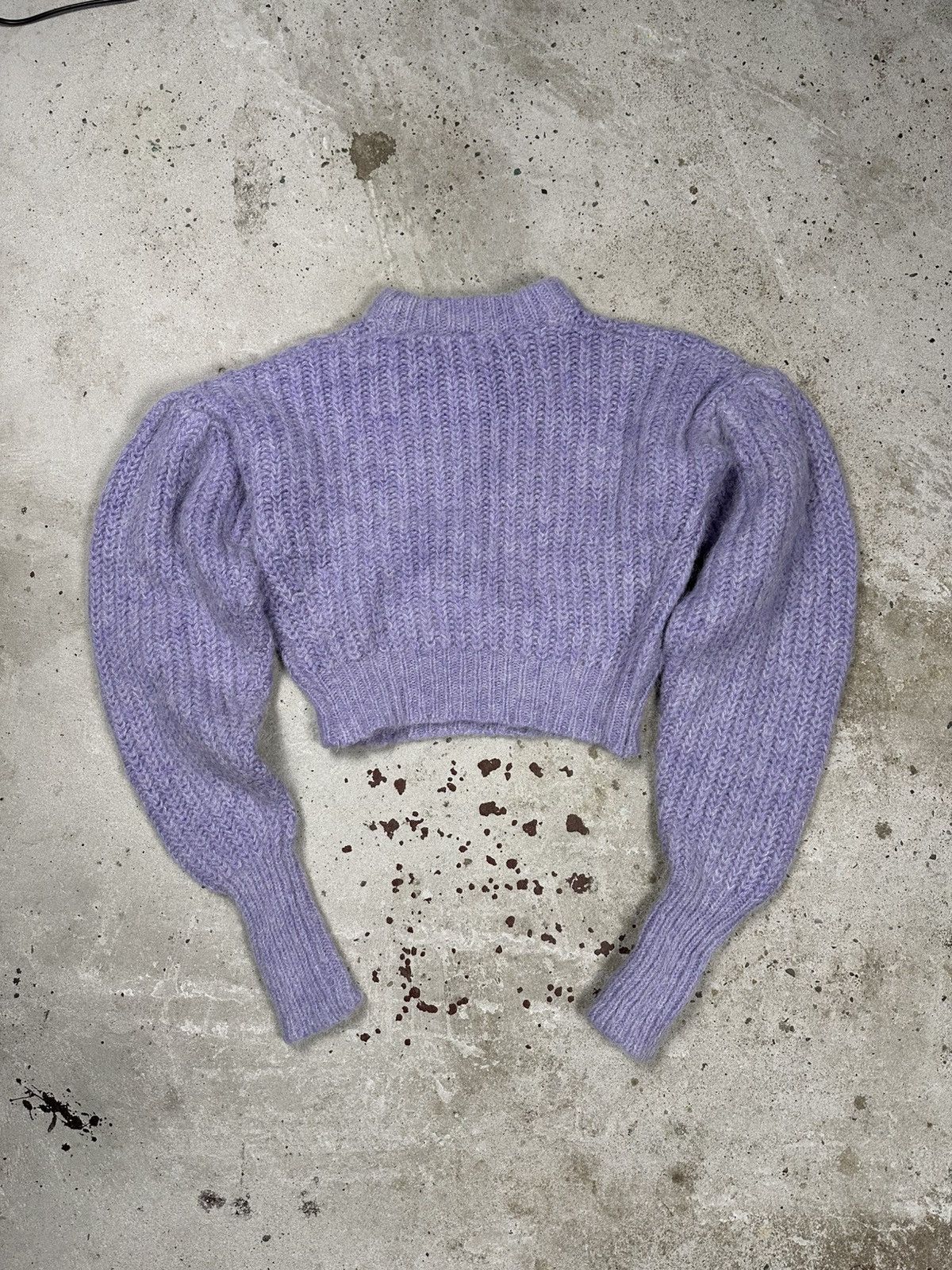 Designer × ROTATE Rotate Birger Christensen Knit Wool Big Logo Cropped Jumper Size S / US 4 / IT 40 - 2 Thumbnail