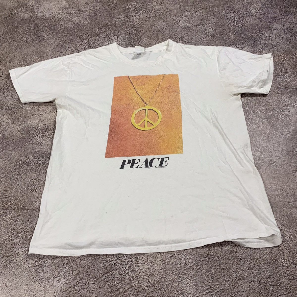 Vintage Vintage 90s Peace Graphic Tee Sun Faded Indie Y2K Slim M Size US M / EU 48-50 / 2 - 2 Thumbnail