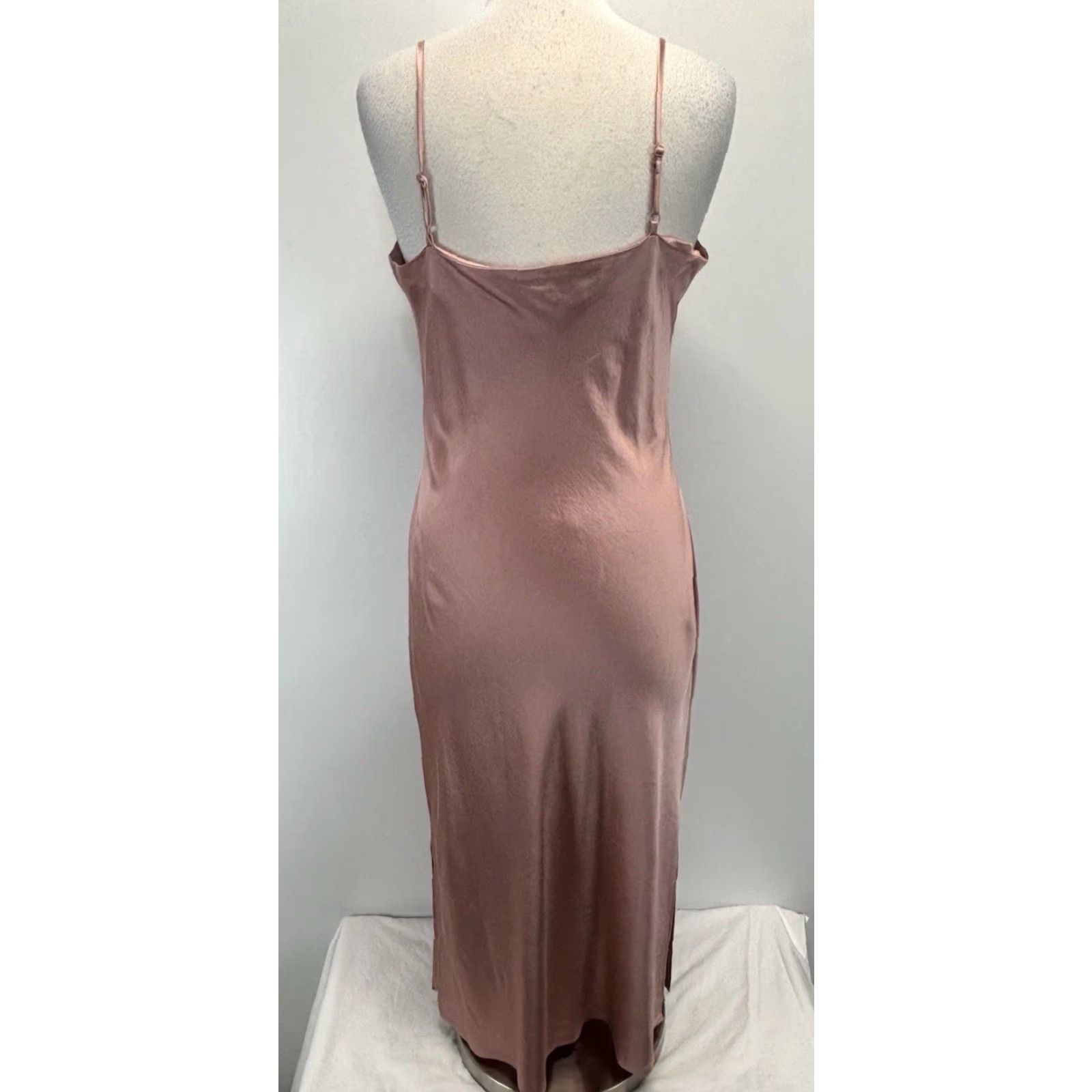 Express VINTAGE? (No) Express Satin Cowl Neck Slip Dress L Pink Midi Cocktail Party Womens Size L / US 10 / IT 46 - 3 Thumbnail