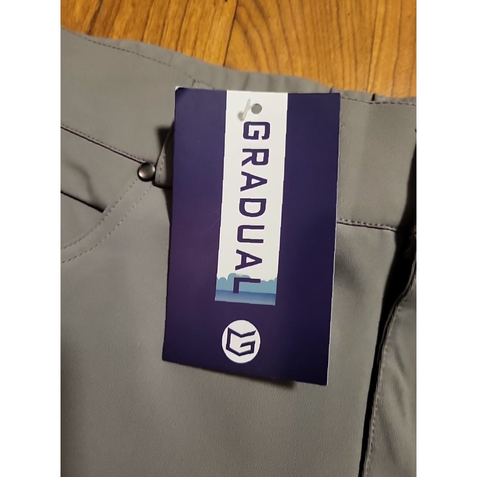 Vintage Gradual Performance Golf Pants 34"-36" X 30" Gray Stretch Security Pocket NWT Size US 34 / EU 50 - 3 Thumbnail